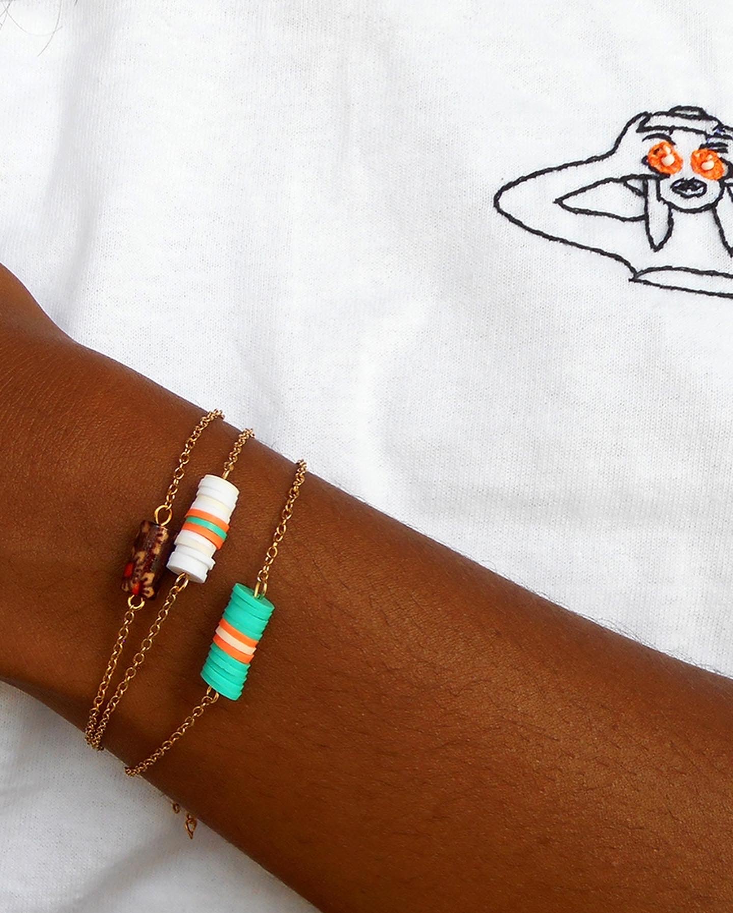 Bracelet bois peint - OMA