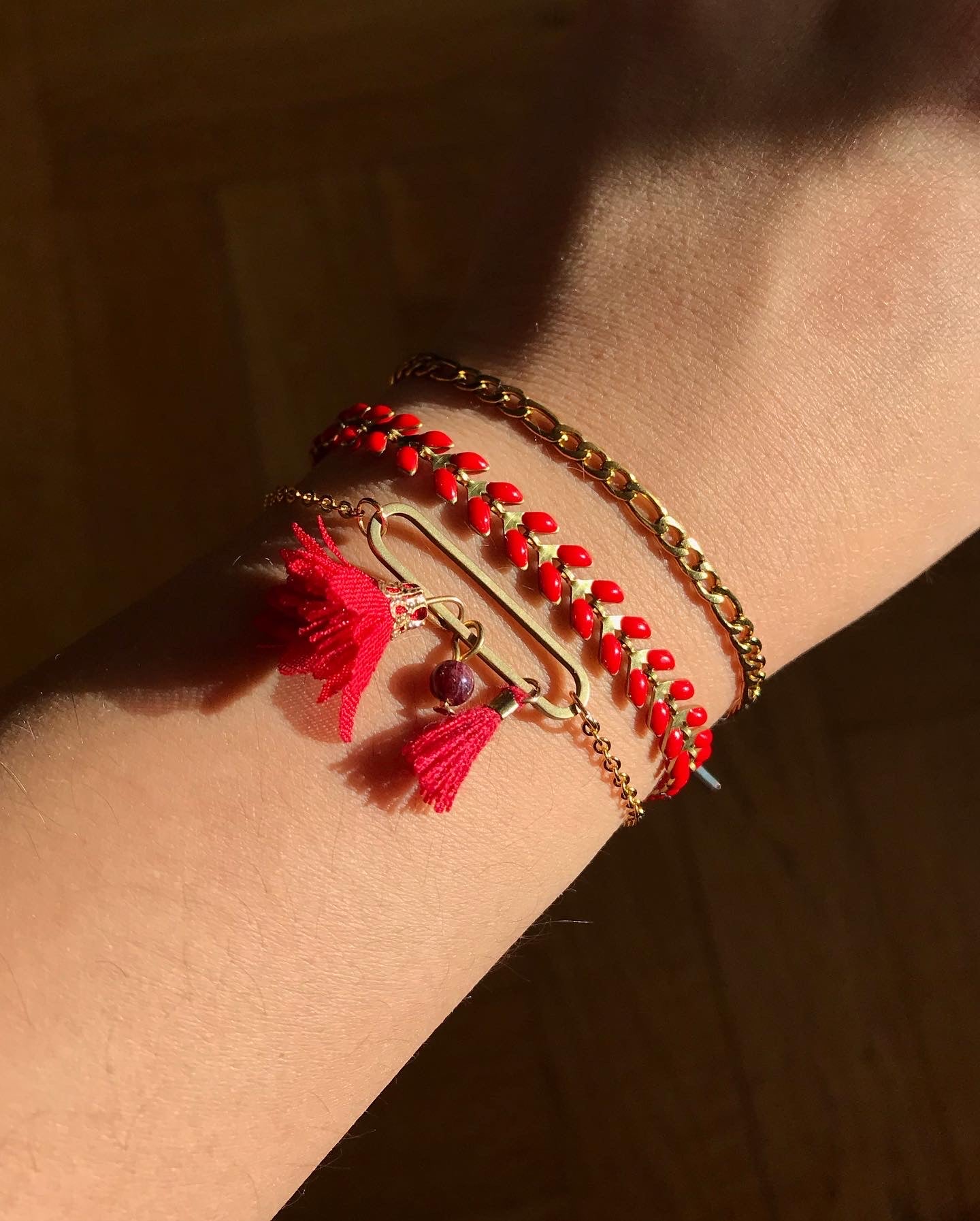 Bracelet chaine épis colorés - ELISABETH