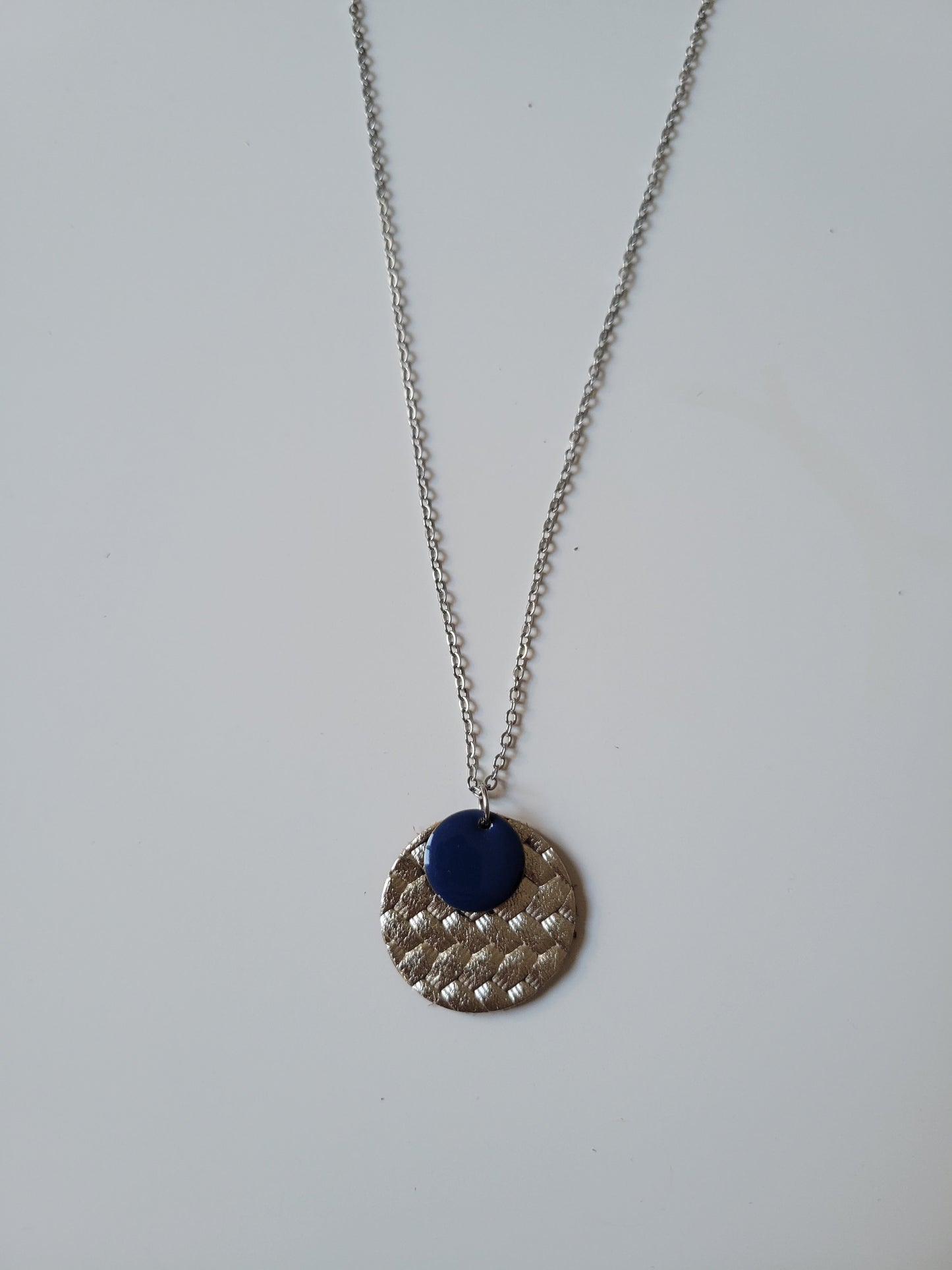 Collier cuir recyclé sequin - Atelier Claire Zhou x 114 Paris