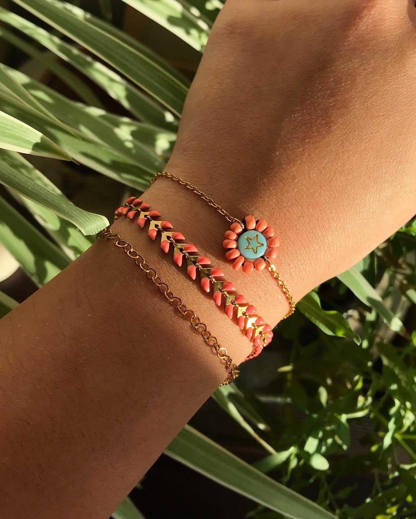 Bracelet chaine épis colorés - ELISABETH