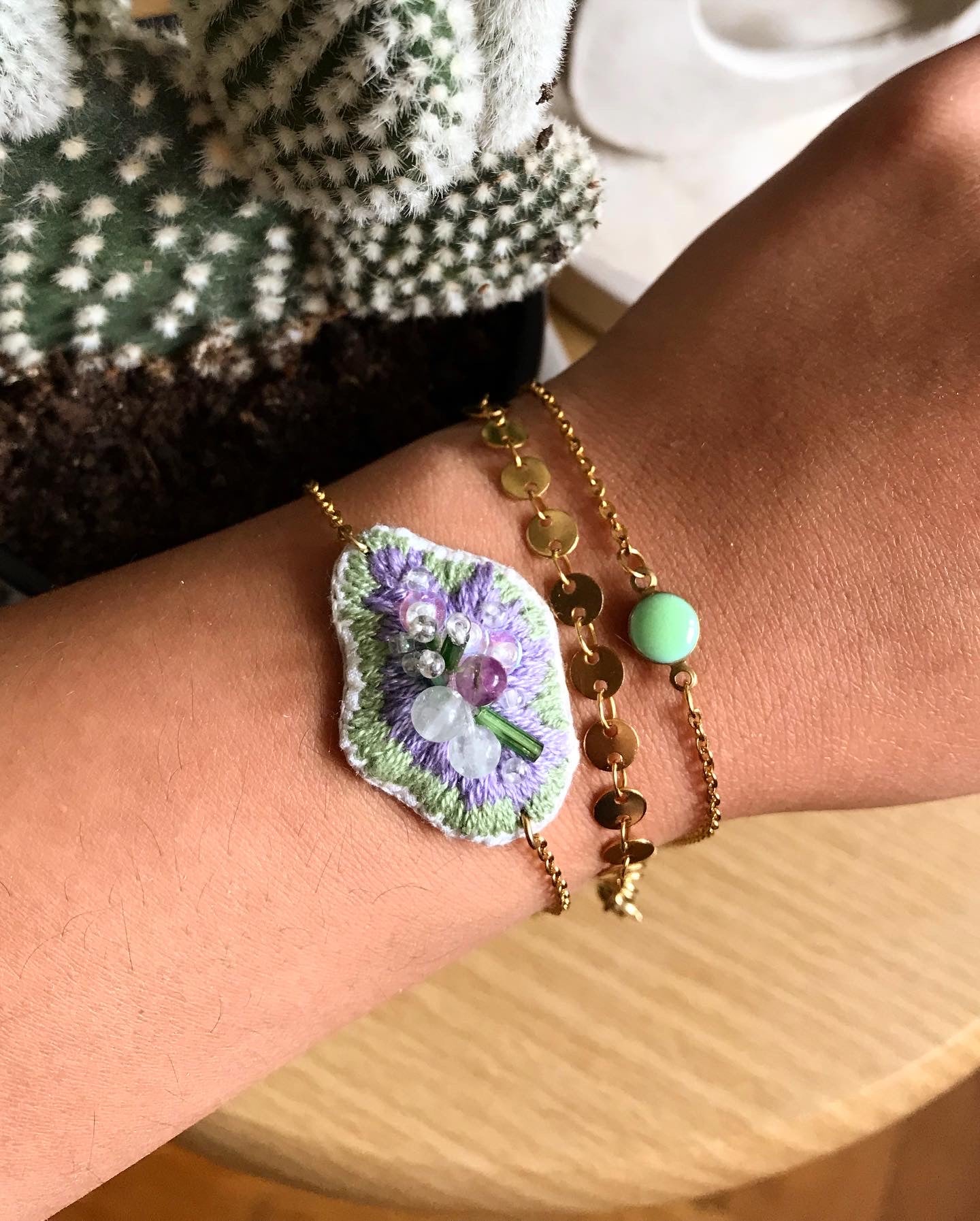Bracelet perle émaillé coloré - GINA