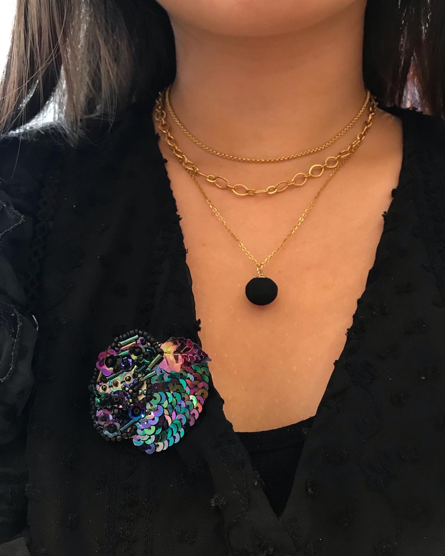 Collier pompon vintage - OLGA