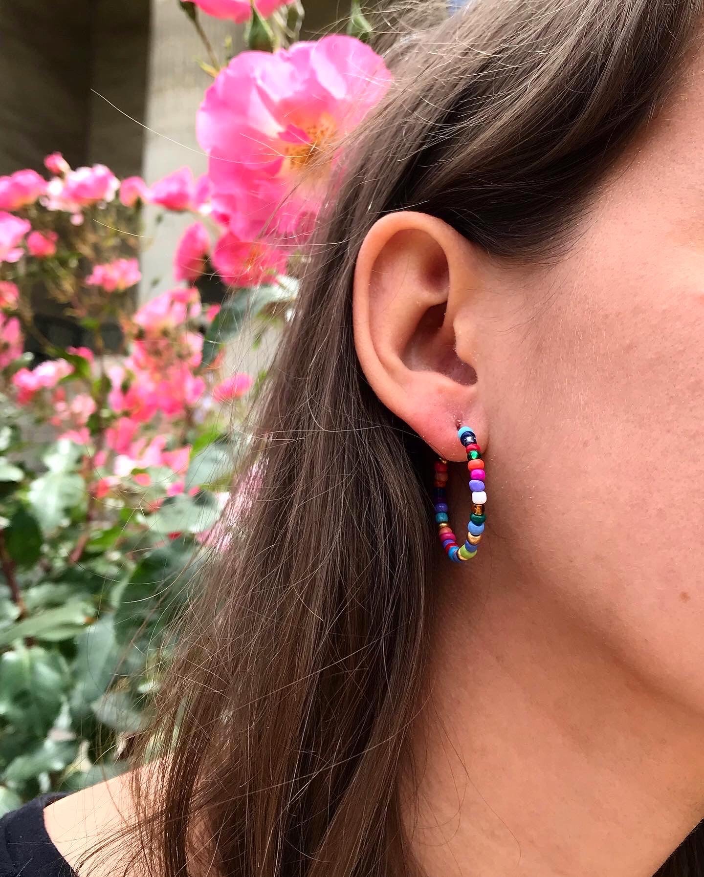 Boucles d'oreilles créoles colorées - JOIE