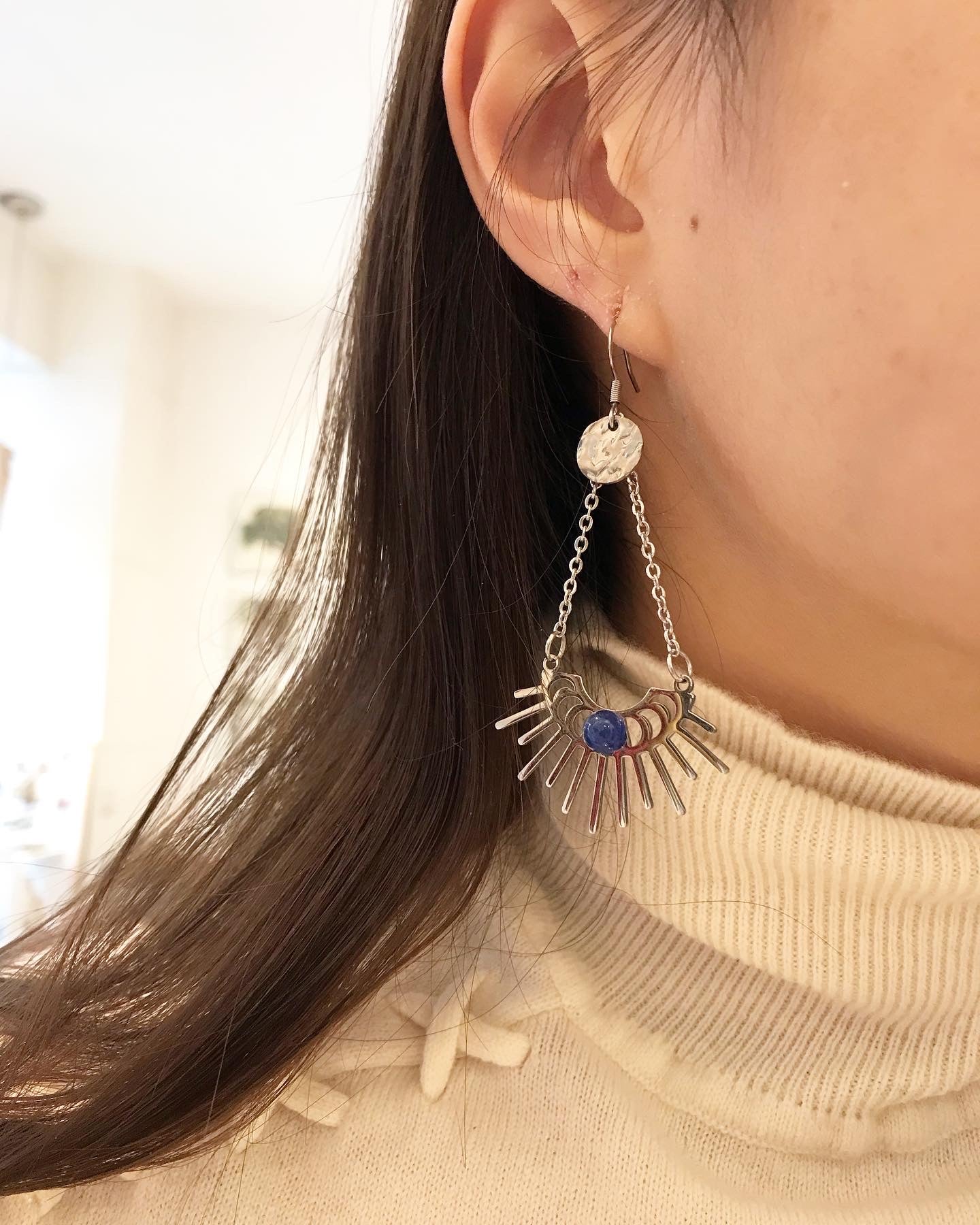 Boucles d'oreilles lune solaire - ZOHELLE