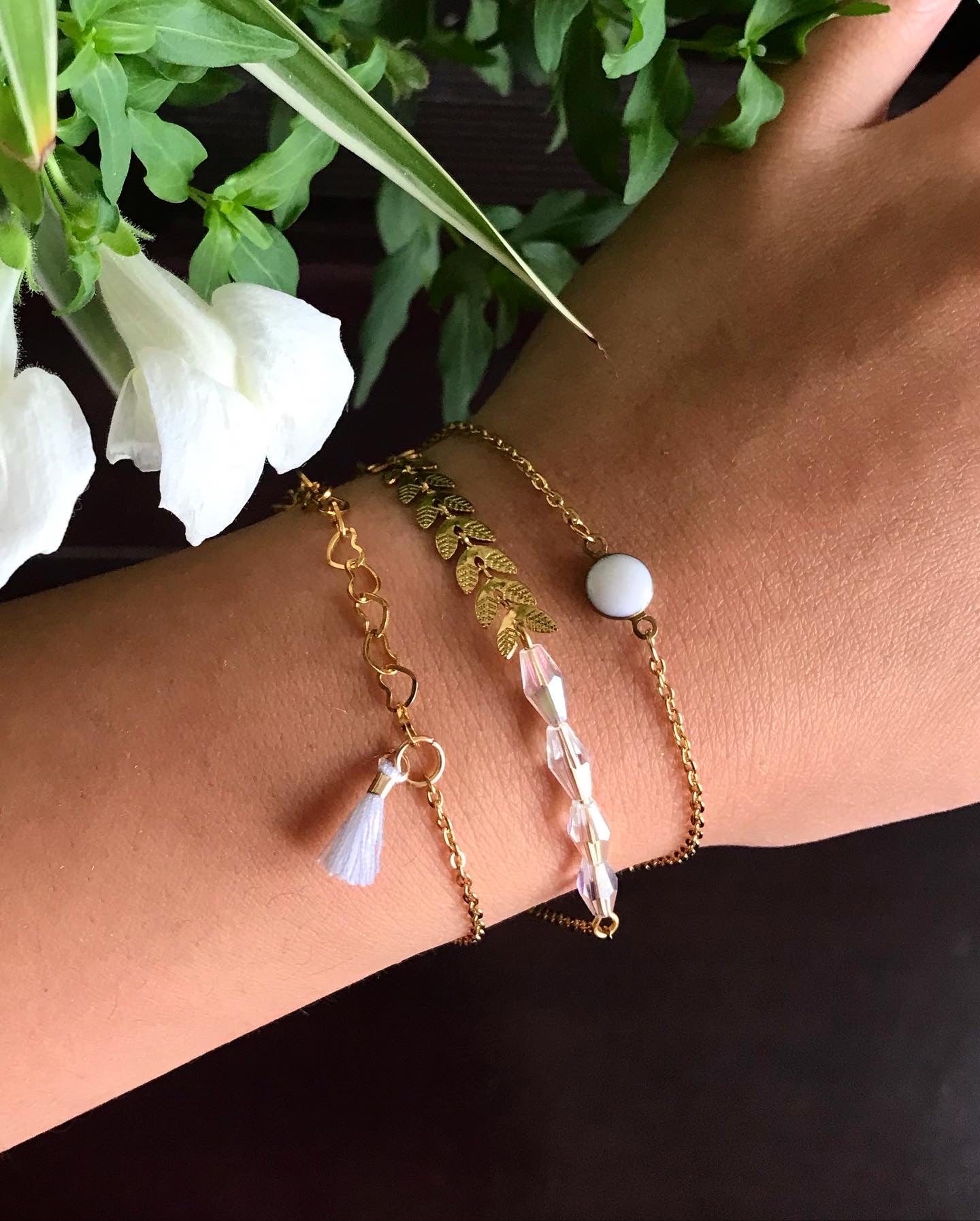 Bracelet perle émaillé coloré - GINA