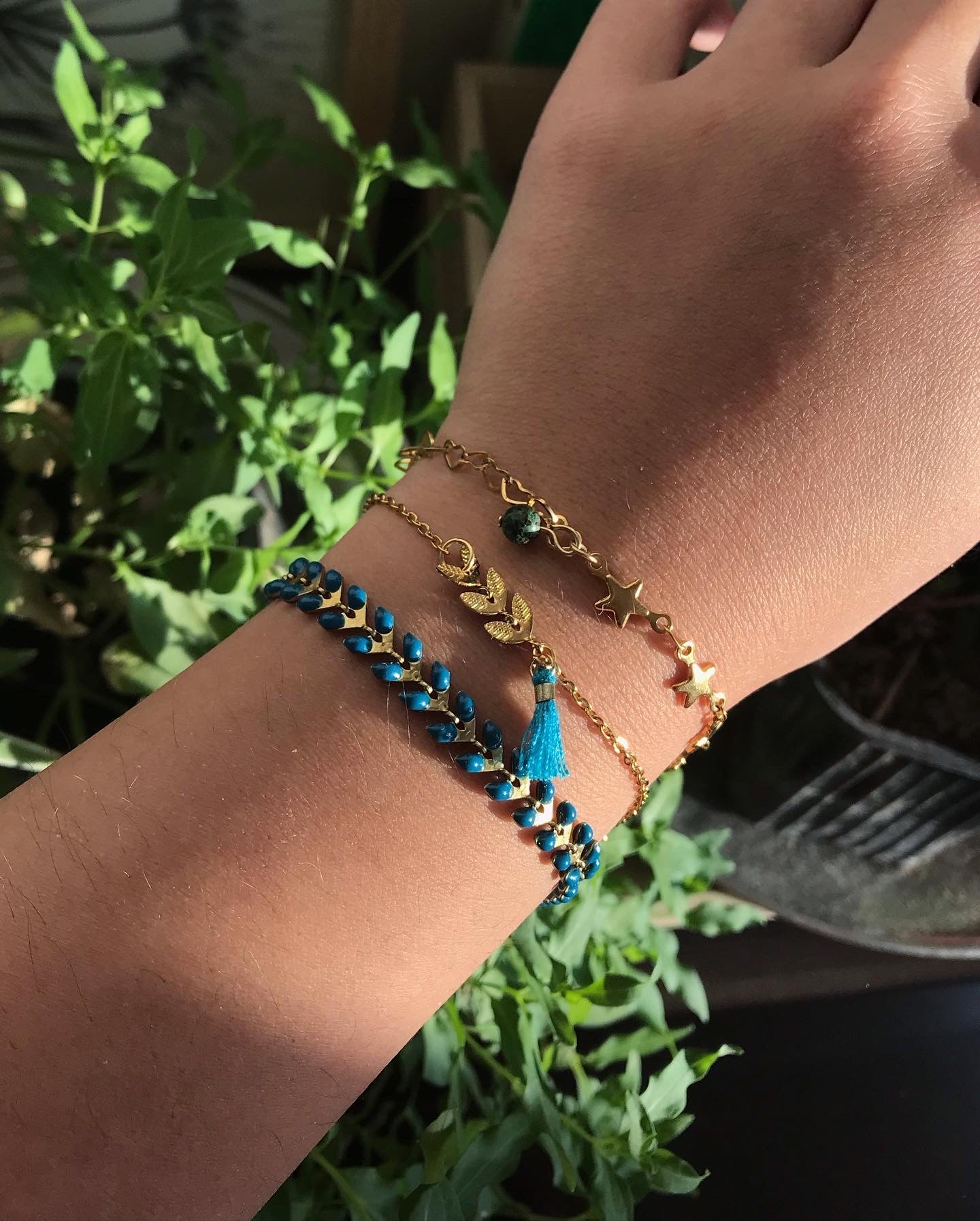 Bracelet chaine épis colorés - ELISABETH