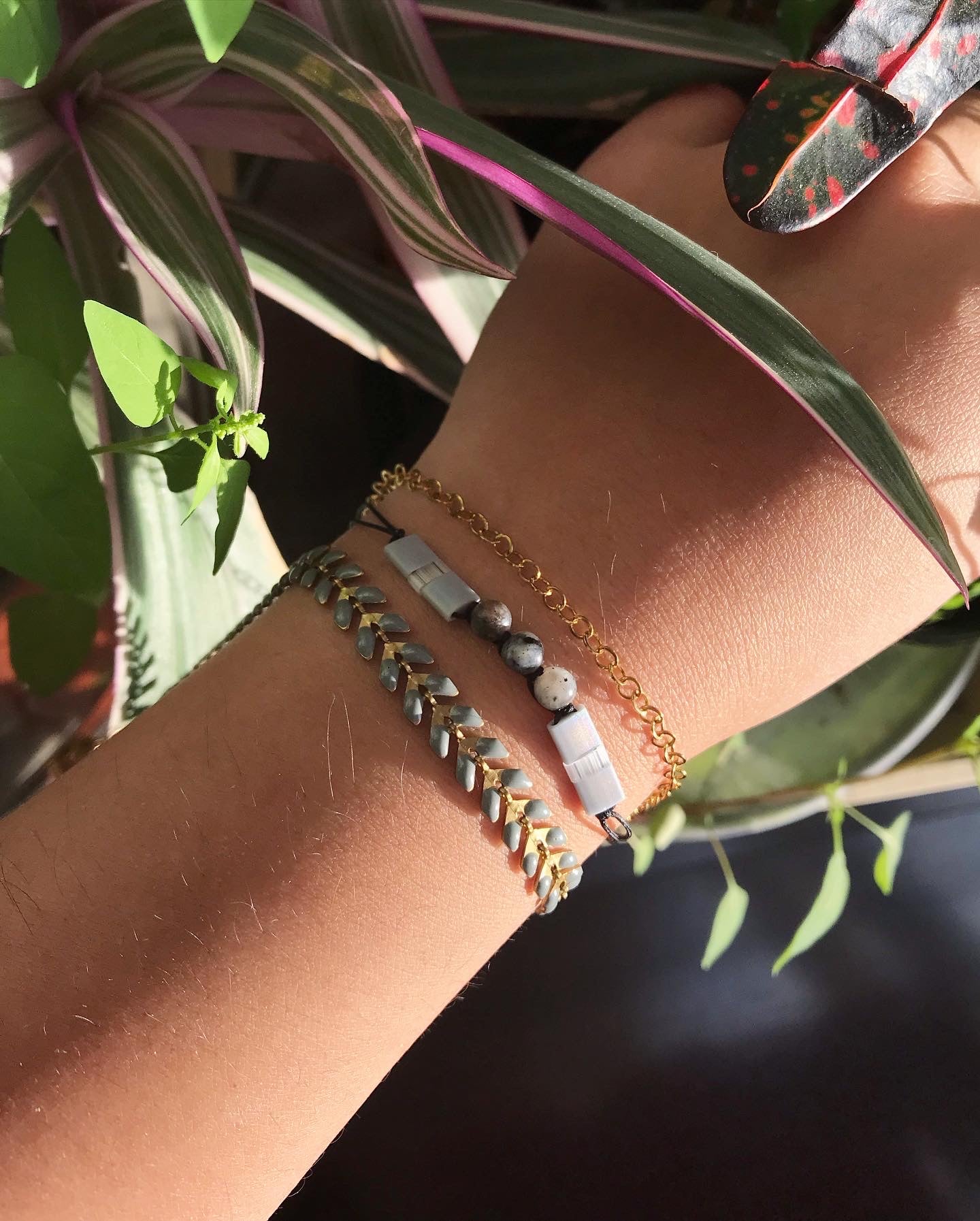 Bracelet chaine épis colorés - ELISABETH