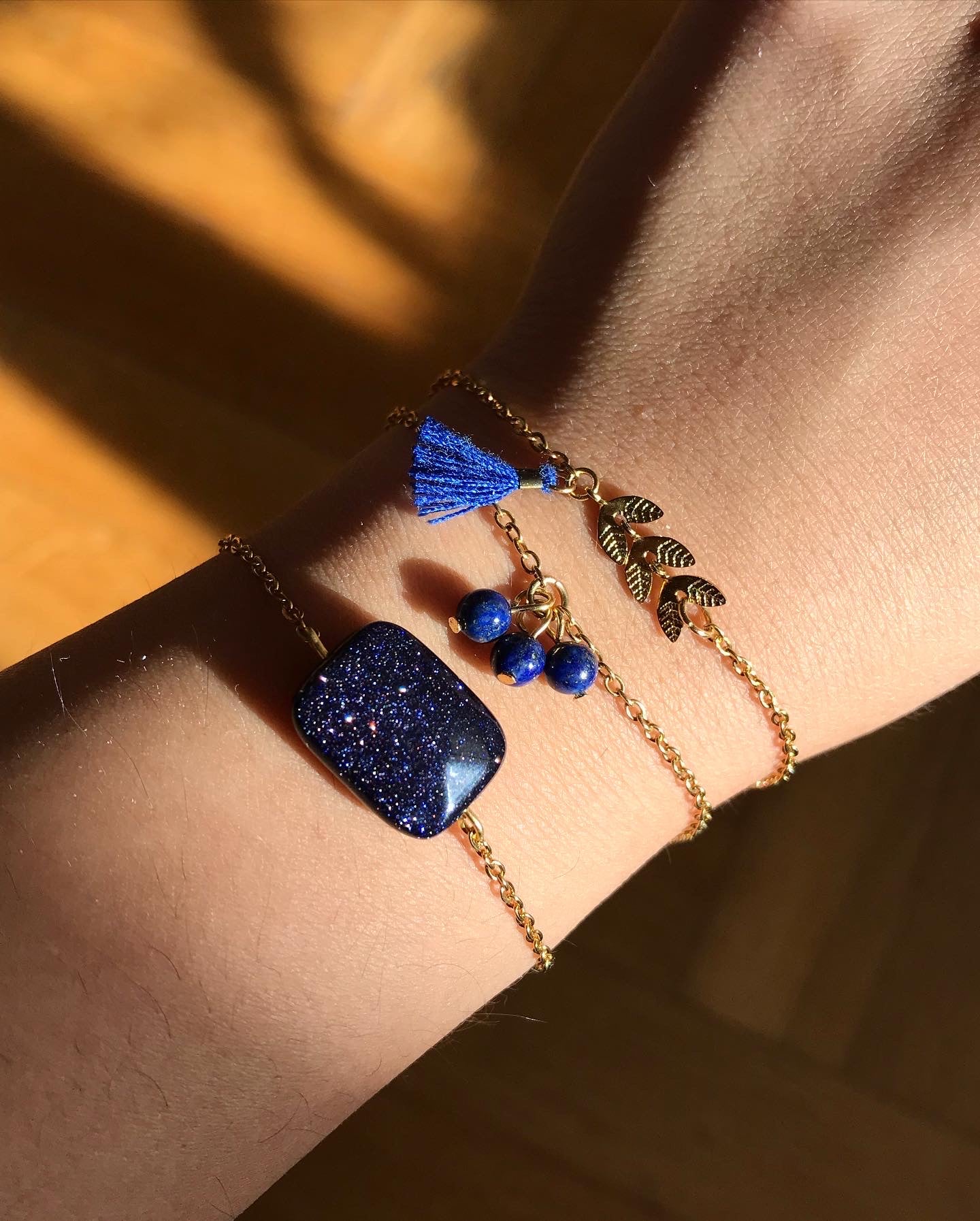 Bracelet 3 pierres pendantes - MELINDA