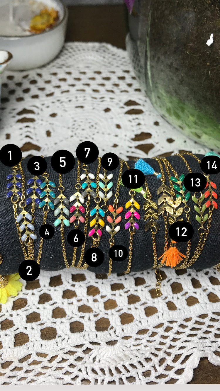 Bracelet 3 épis colorés - ELISA