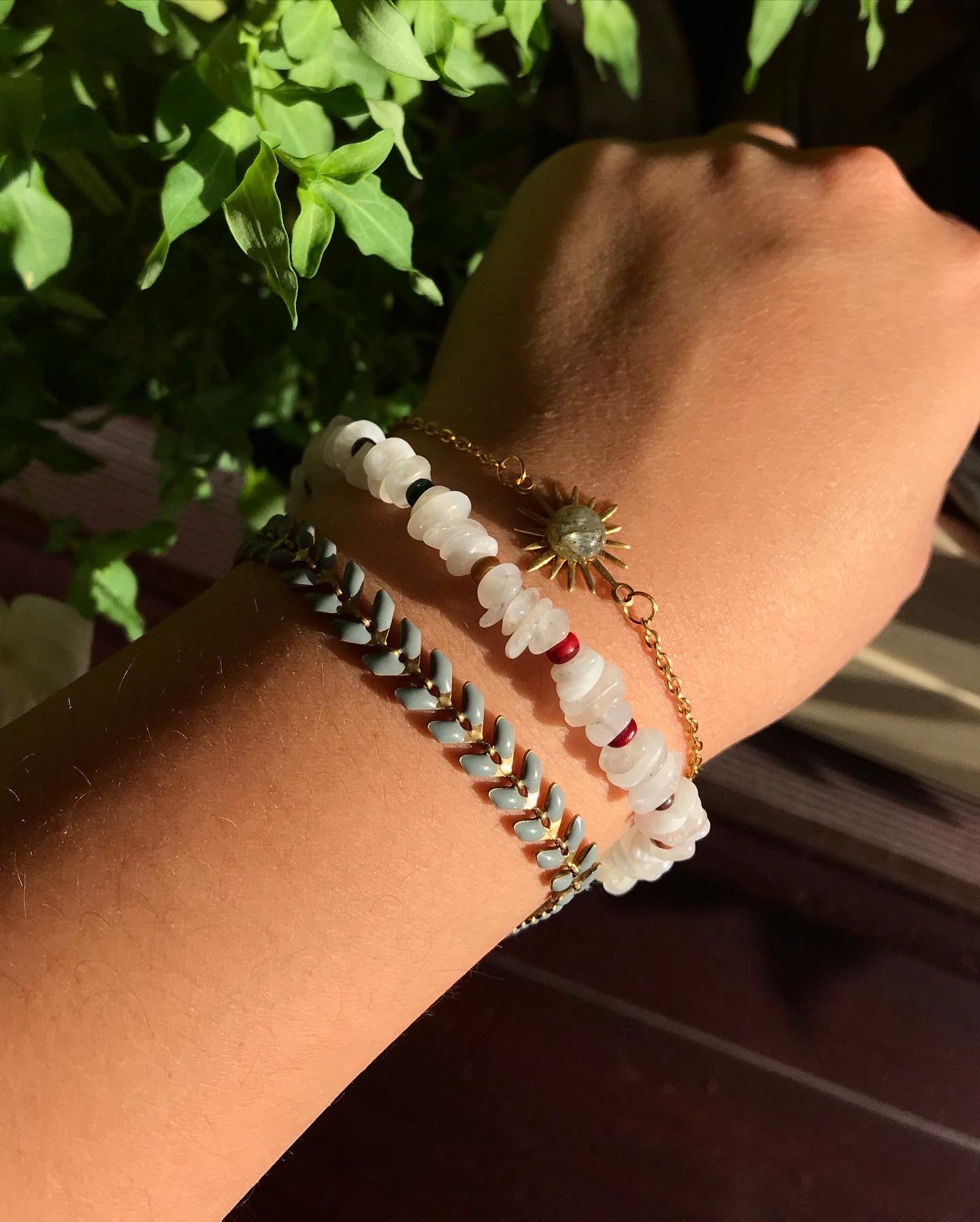 Bracelet chaine épis colorés - ELISABETH
