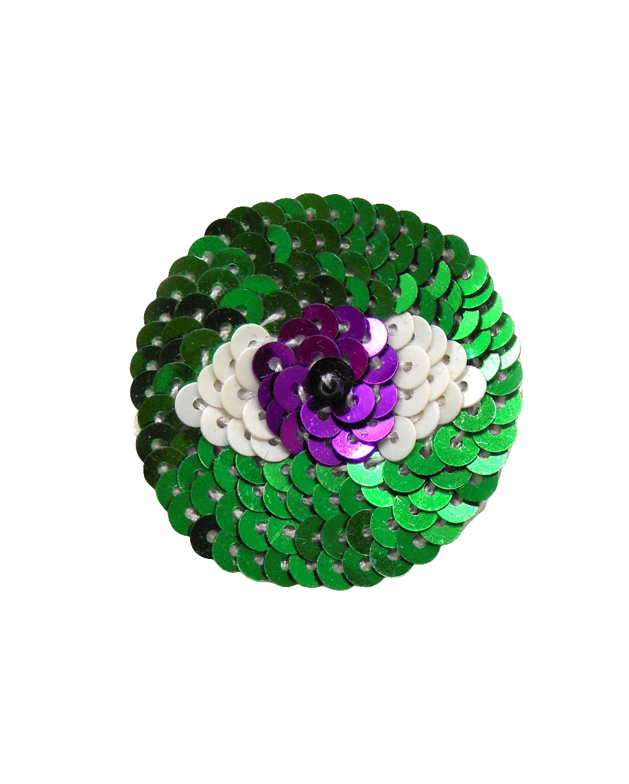 Broche brodée main oeil - JE TE VOIS