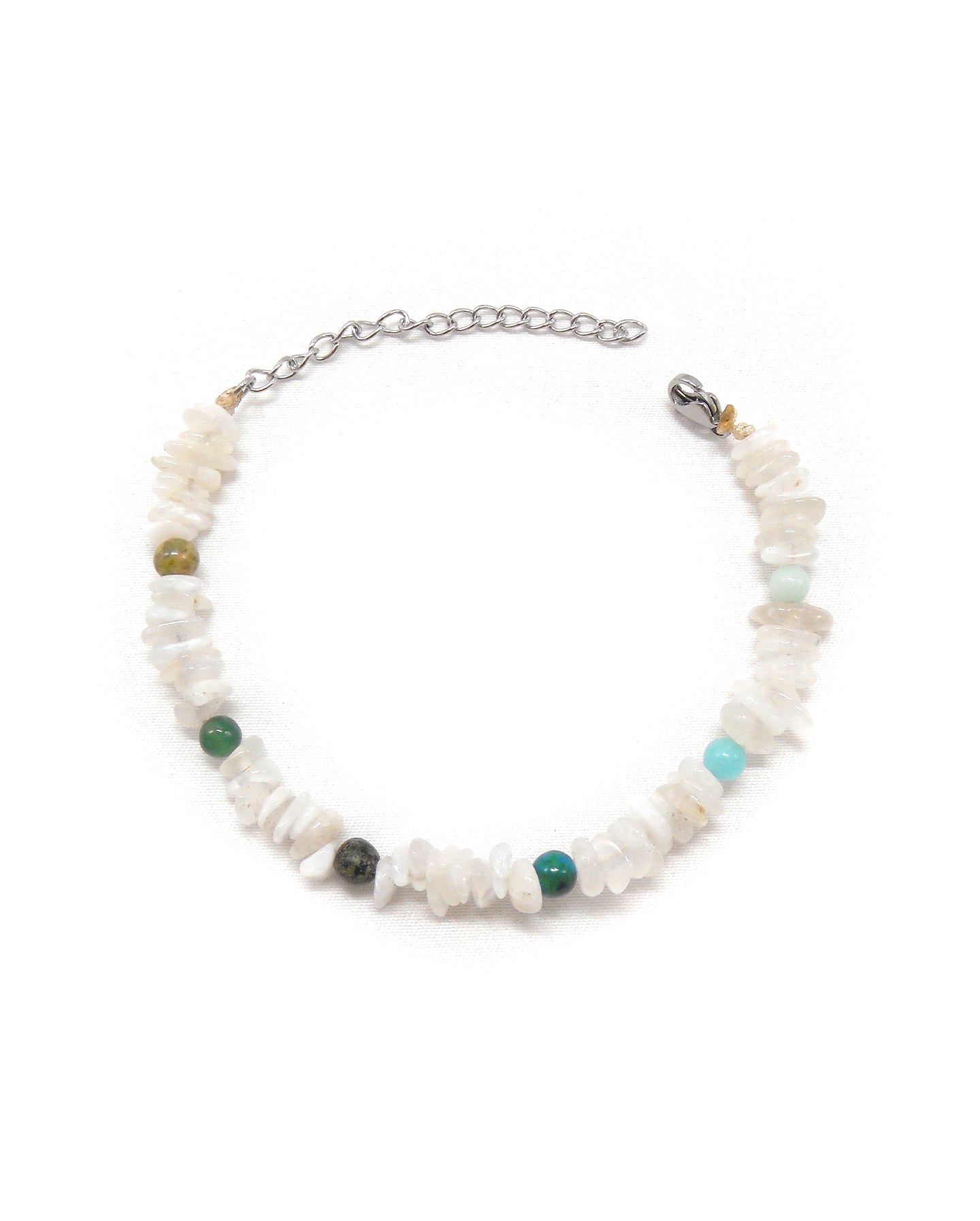 Bracelet pierres de lune / pierres naturelles arc-en-ciel - ISABEAU