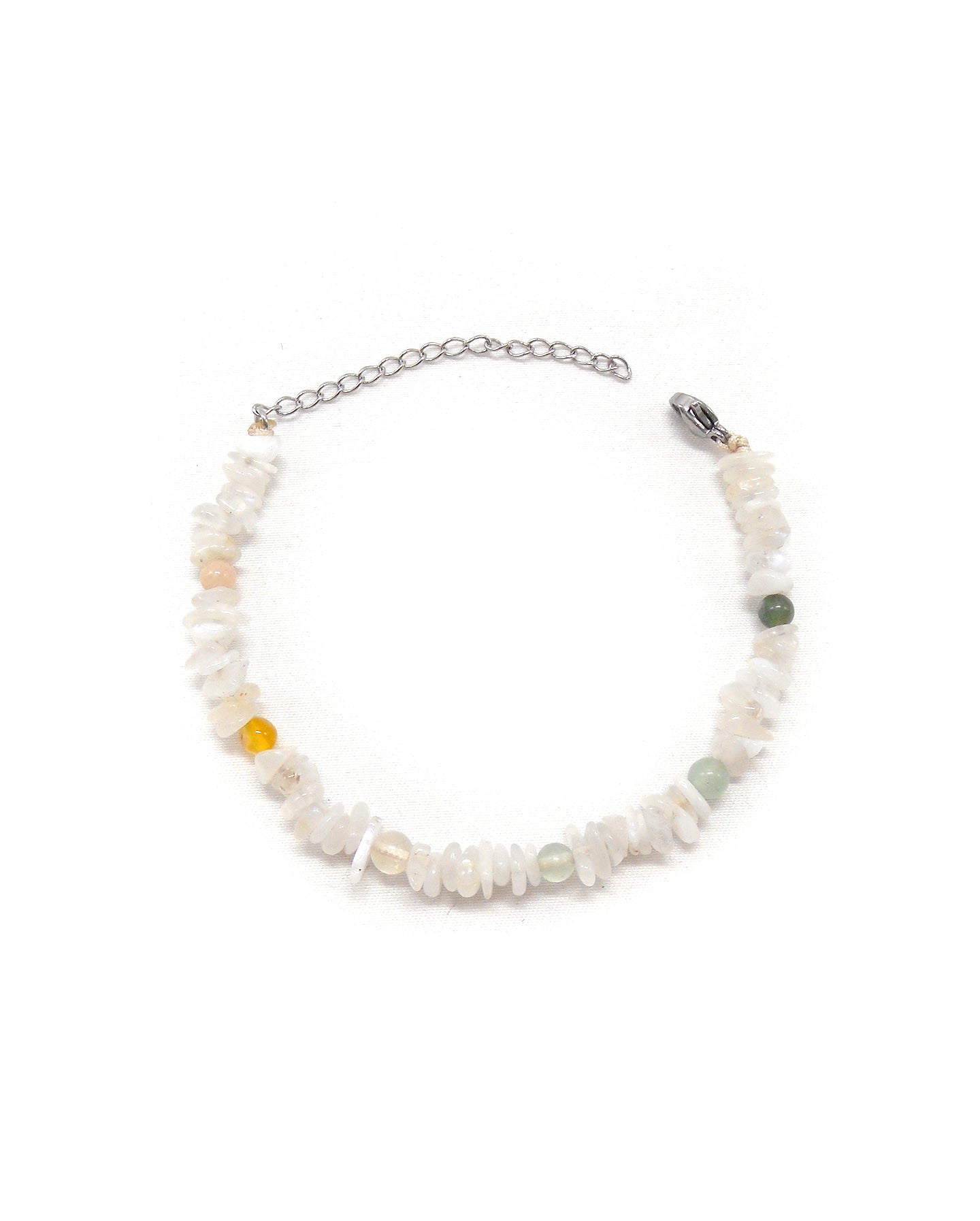 Bracelet pierres de lune / pierres naturelles arc-en-ciel - ISABEAU