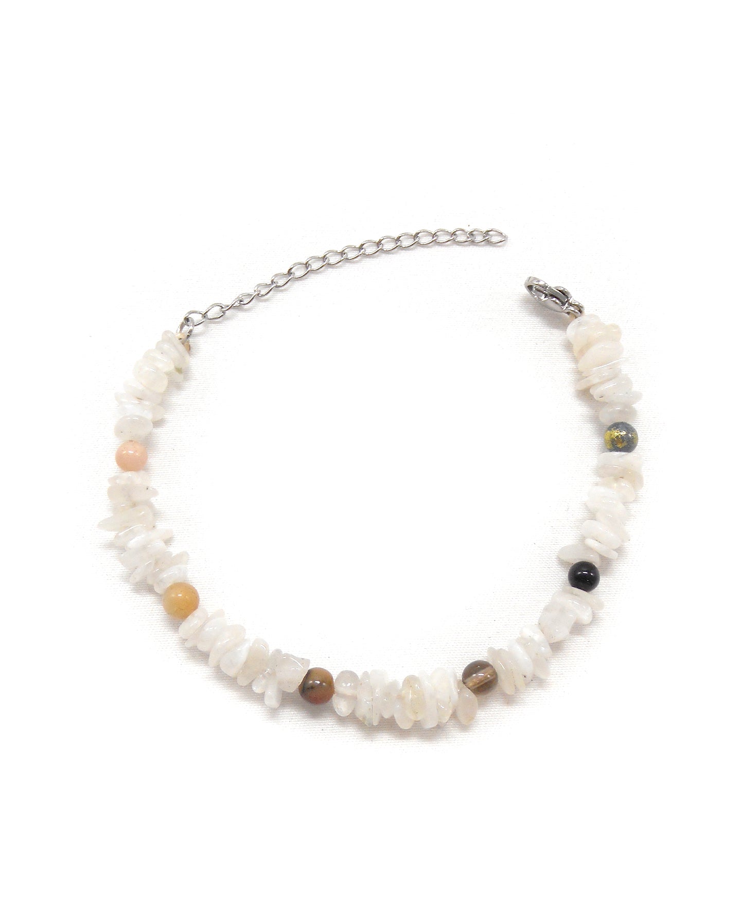 Bracelet pierres de lune / pierres naturelles arc-en-ciel - ISABEAU