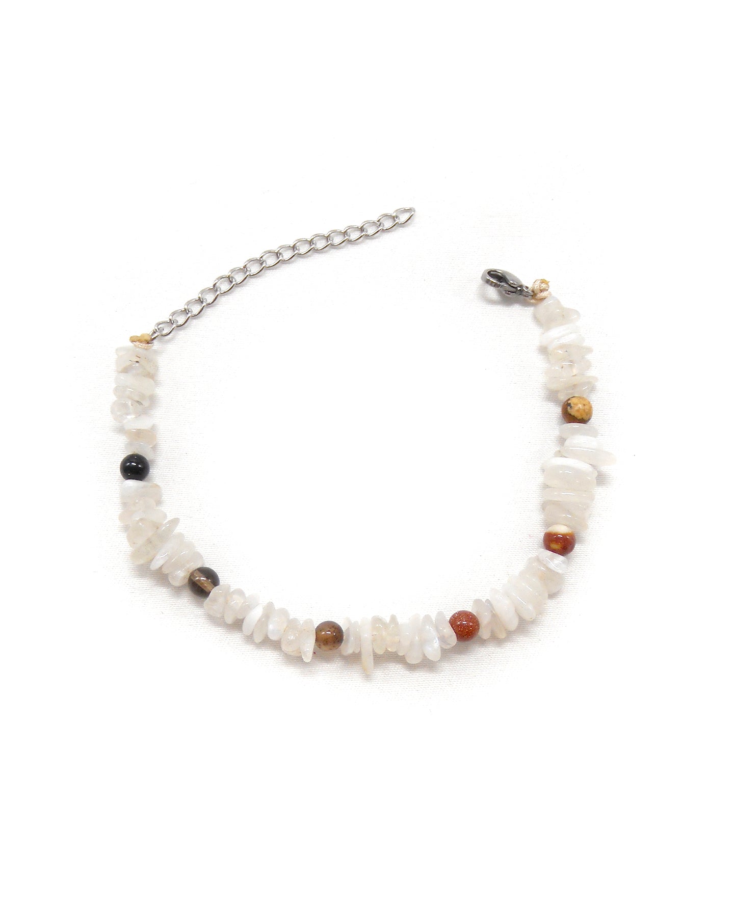 Bracelet pierres de lune / pierres naturelles arc-en-ciel - ISABEAU