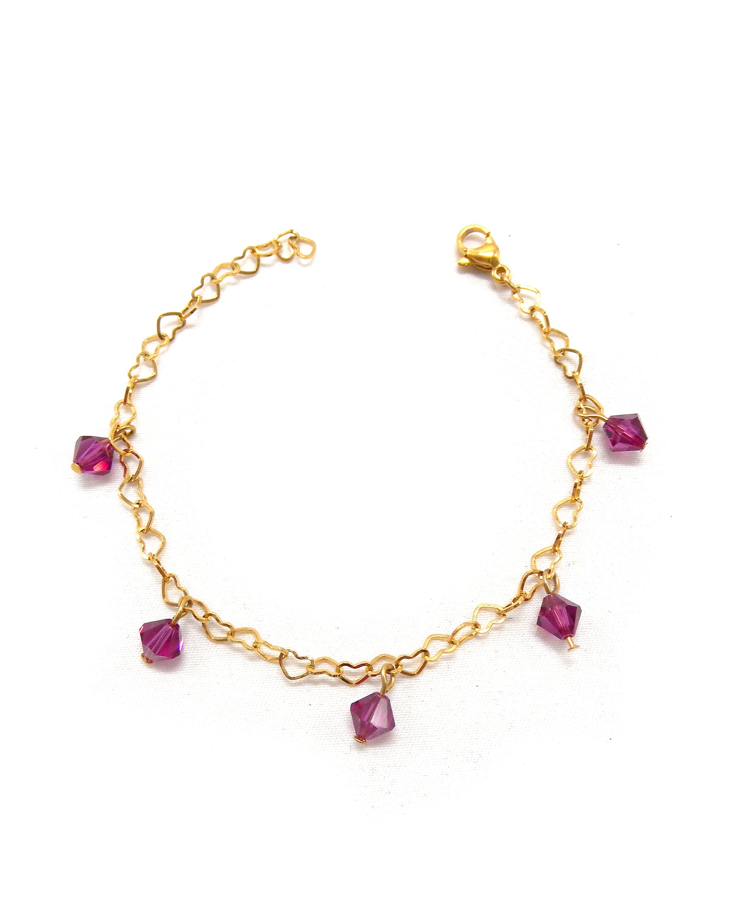 Bracelet coeurs et swarovski - KHLOE