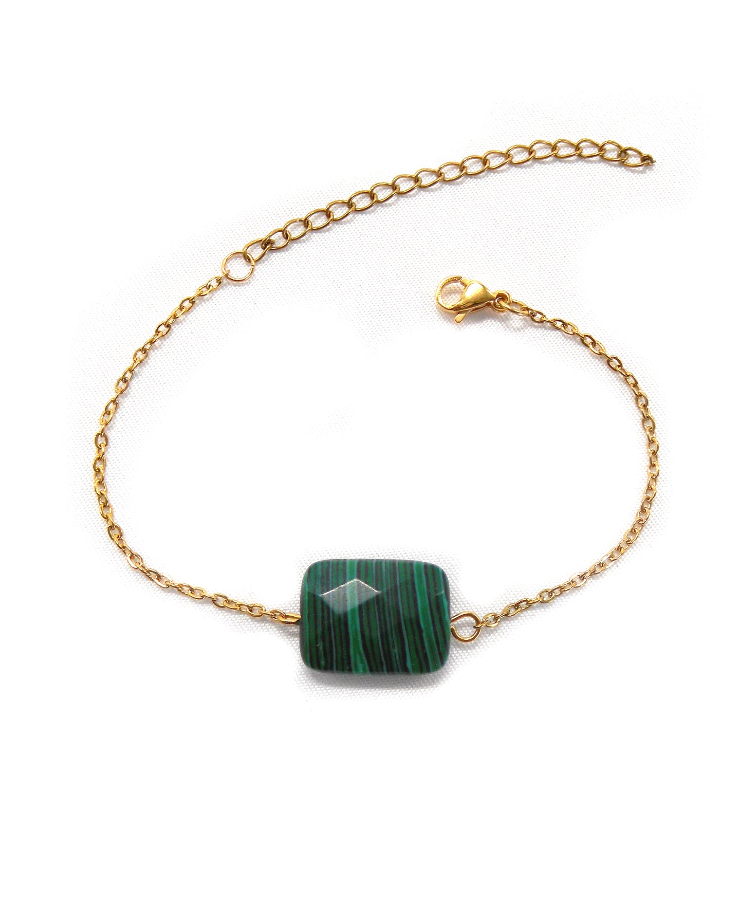 Bracelet pierre naturelle rectangle - MORGANE