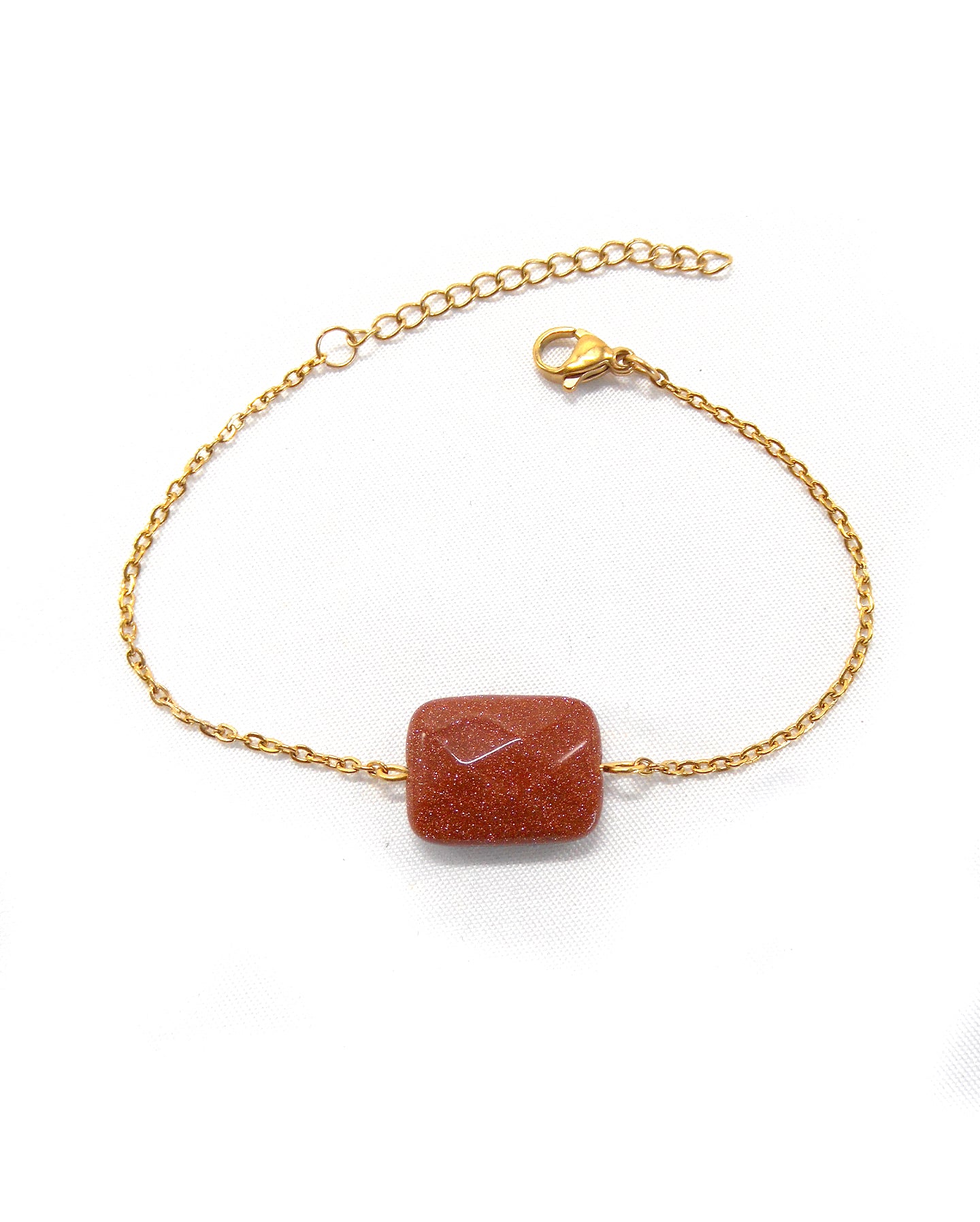 Bracelet pierre naturelle rectangle - MORGANE