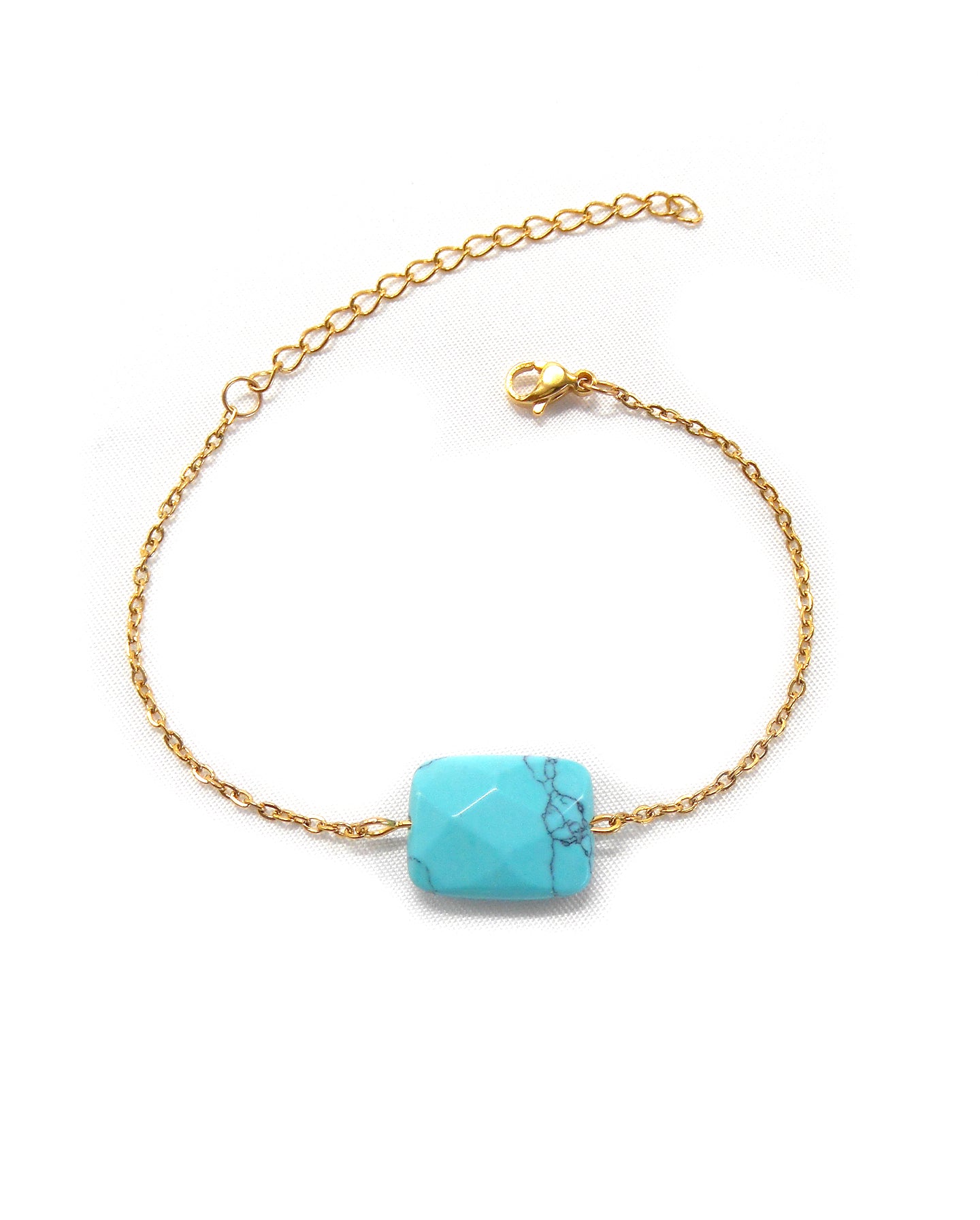 Bracelet pierre naturelle rectangle - MORGANE