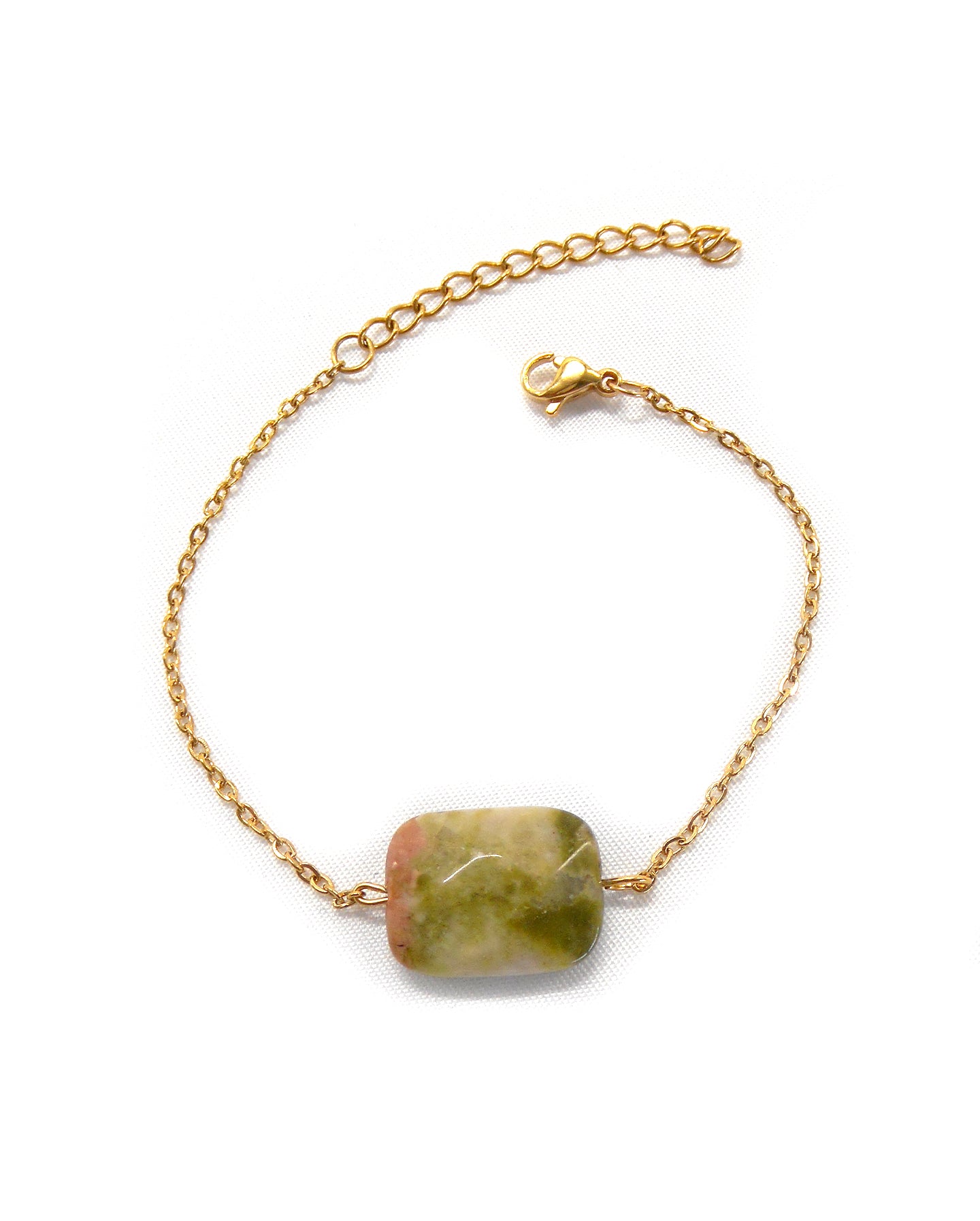 Bracelet pierre naturelle rectangle - MORGANE