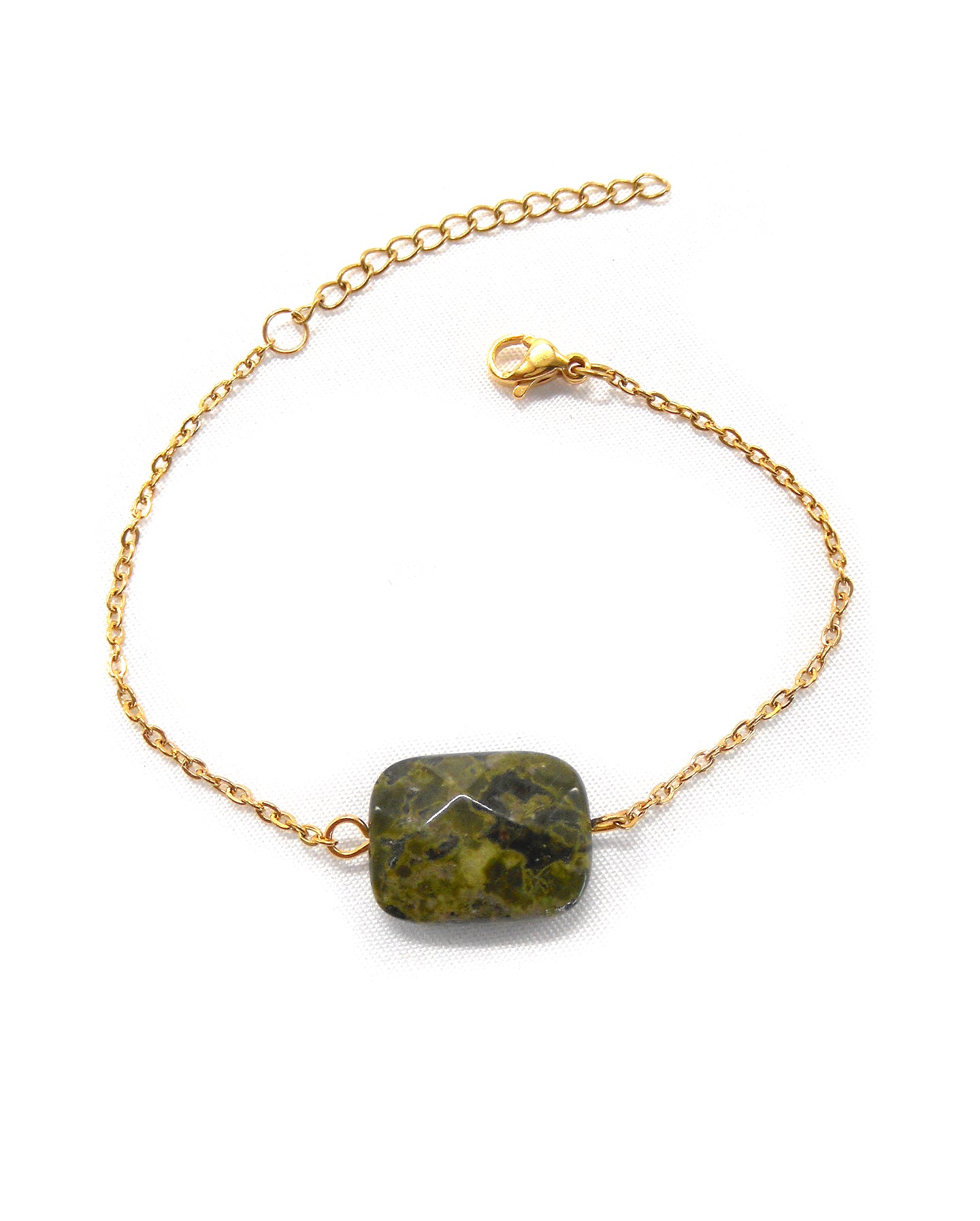 Bracelet pierre naturelle rectangle - MORGANE