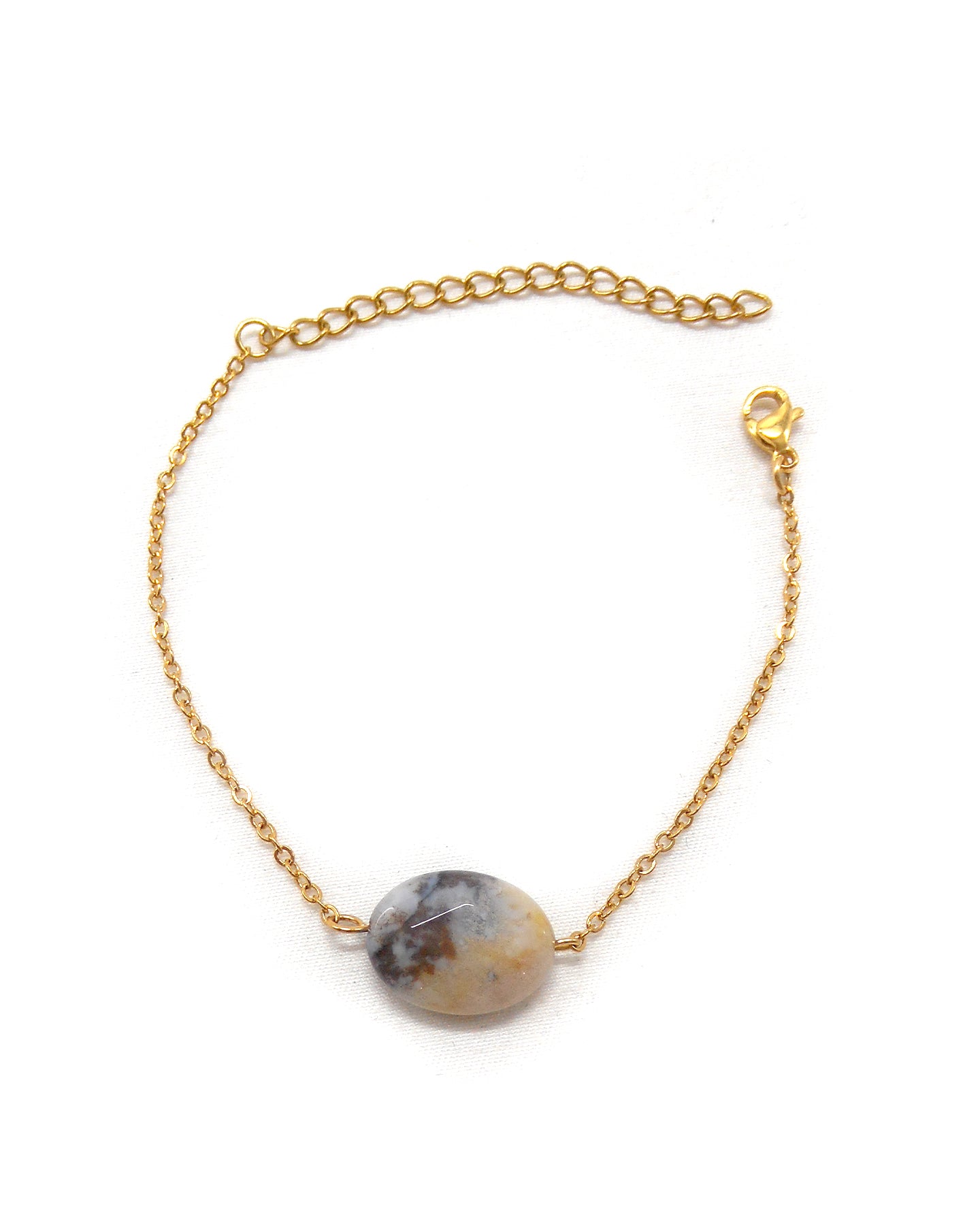 Bracelet pierre naturelle ovale - OVA
