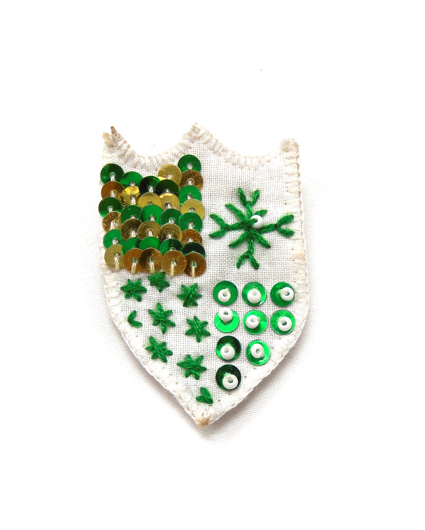 Broche brodée main écusson - BLASON ROYALE