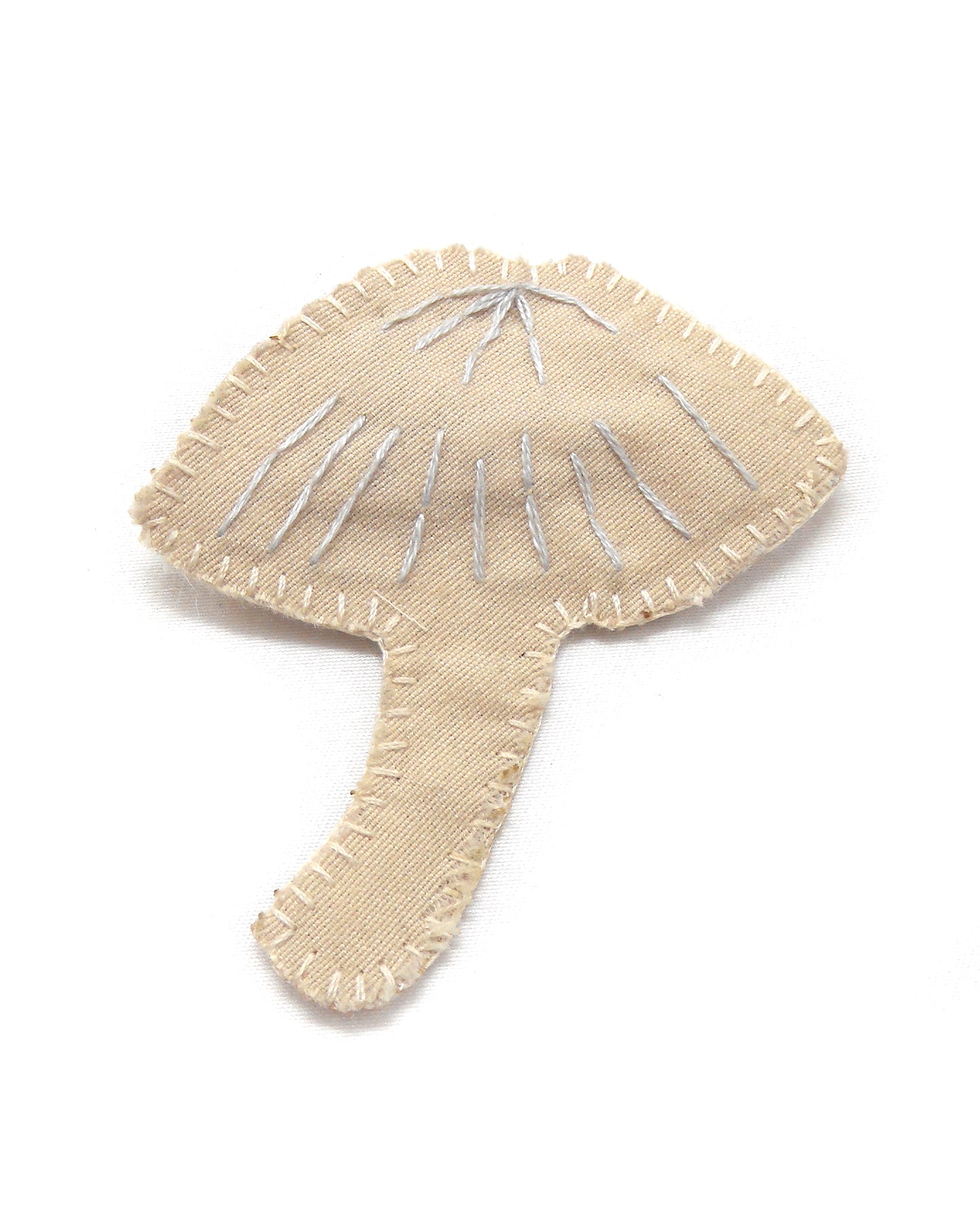 Broche brodée main - CHAMPIGNONS