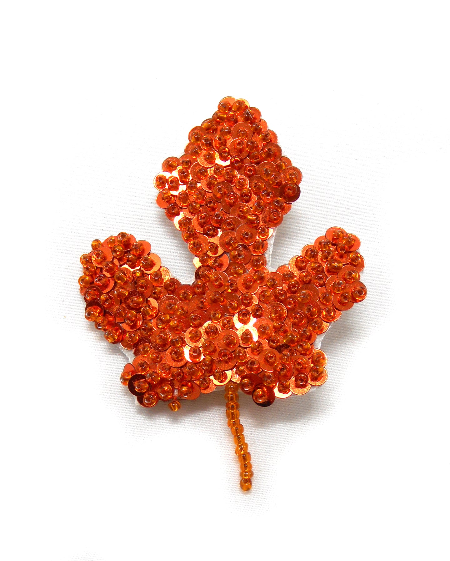 Broche brodée main - FEUILLE DE FIGUIER