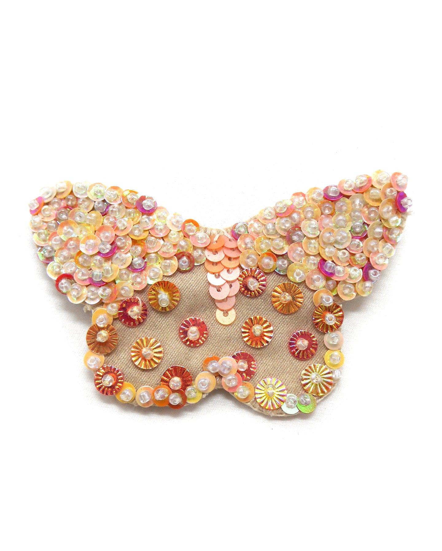 Broche brodée main - PAPILLONS