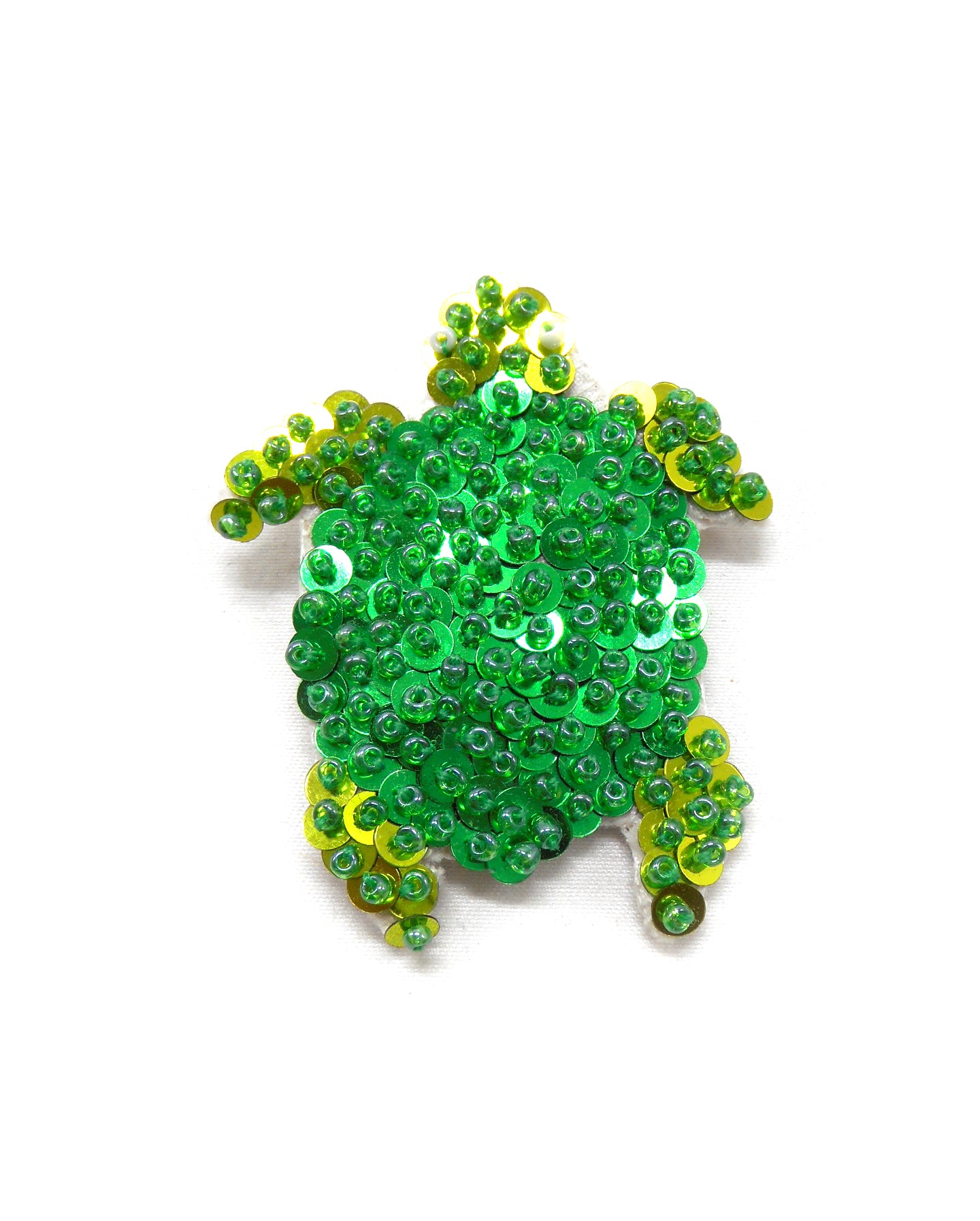 Broche brodée main animaux des océans