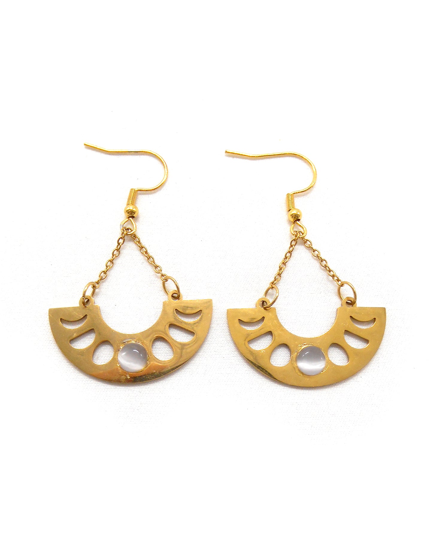 Boucles d'oreilles collection étoiles/lune galaxie, pièces uniques