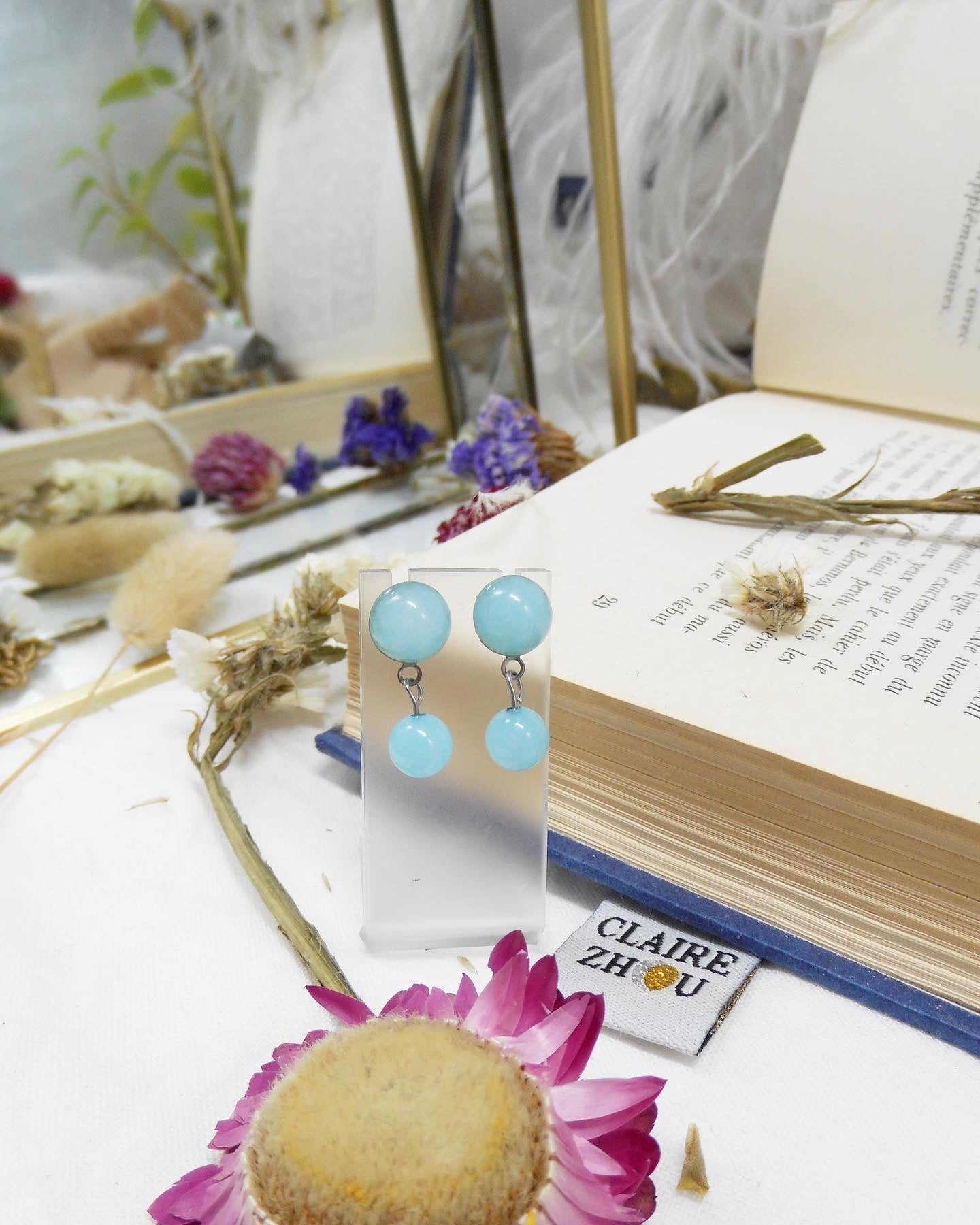 Boucles d'oreilles pierres naturelles - EVE