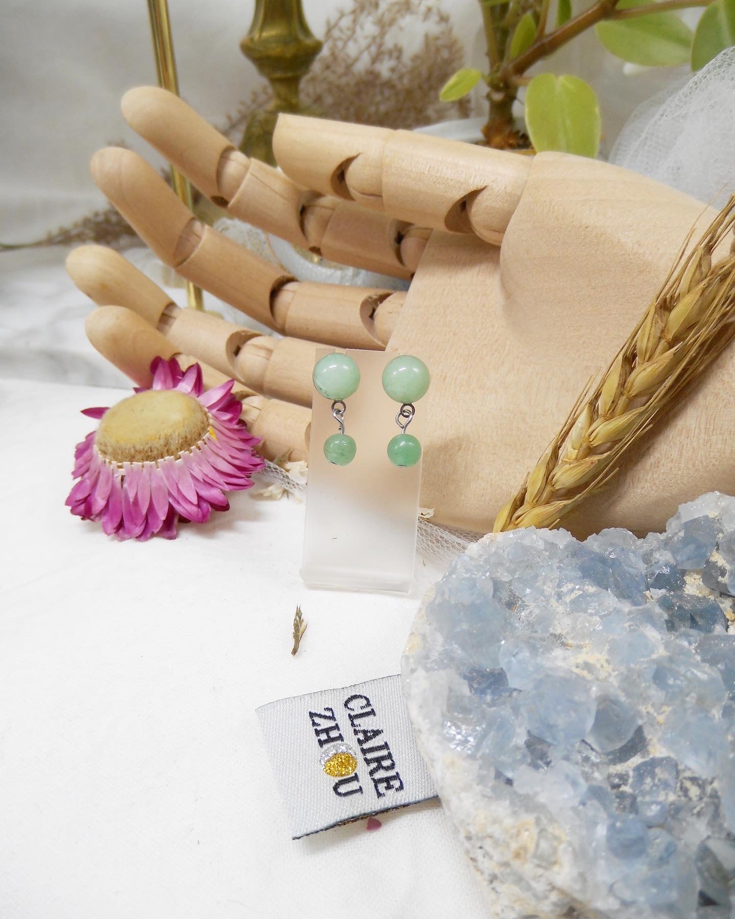 Boucles d'oreilles pierres naturelles - EVE