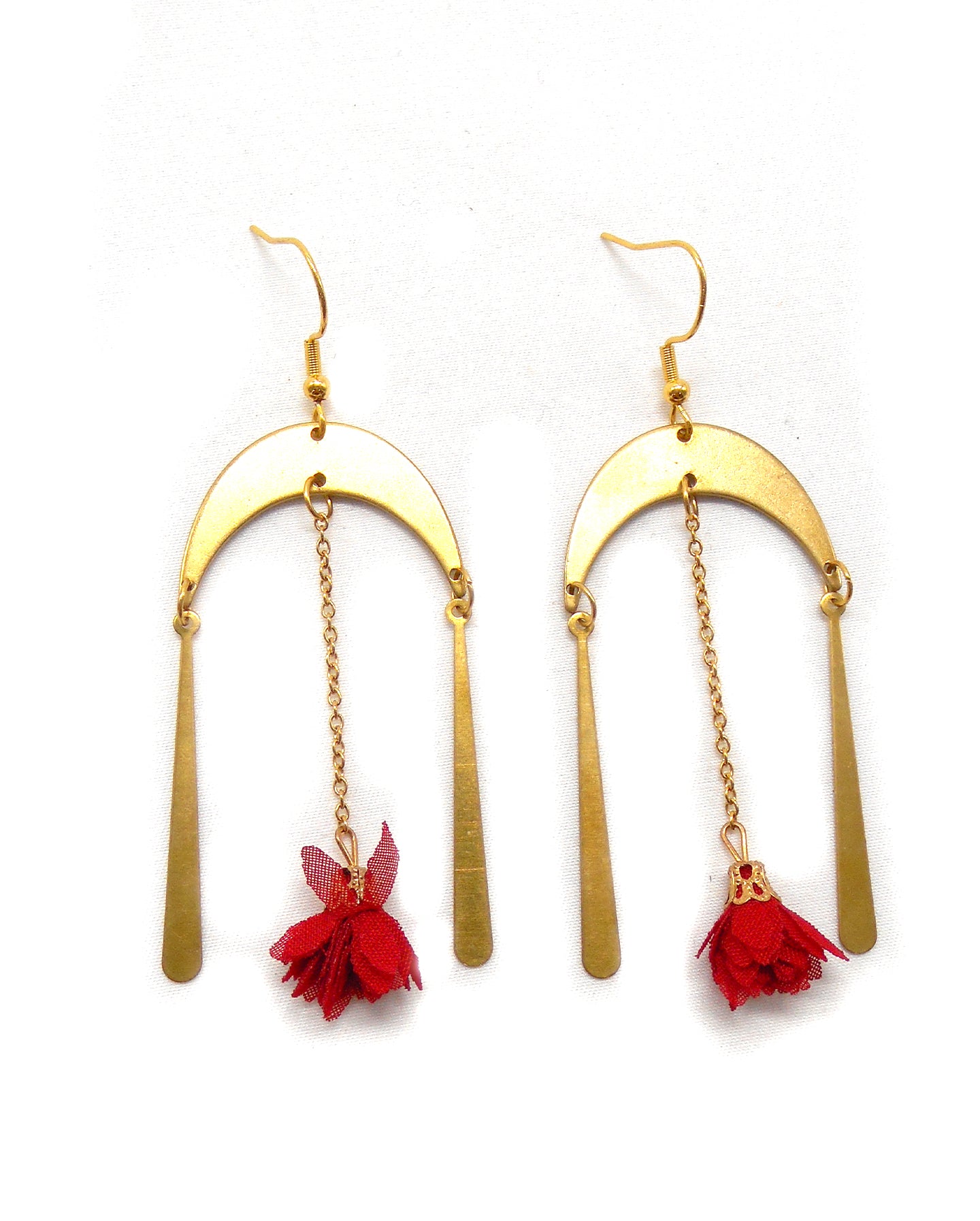 Boucles d'oreilles pendantes florales - ILOHEE
