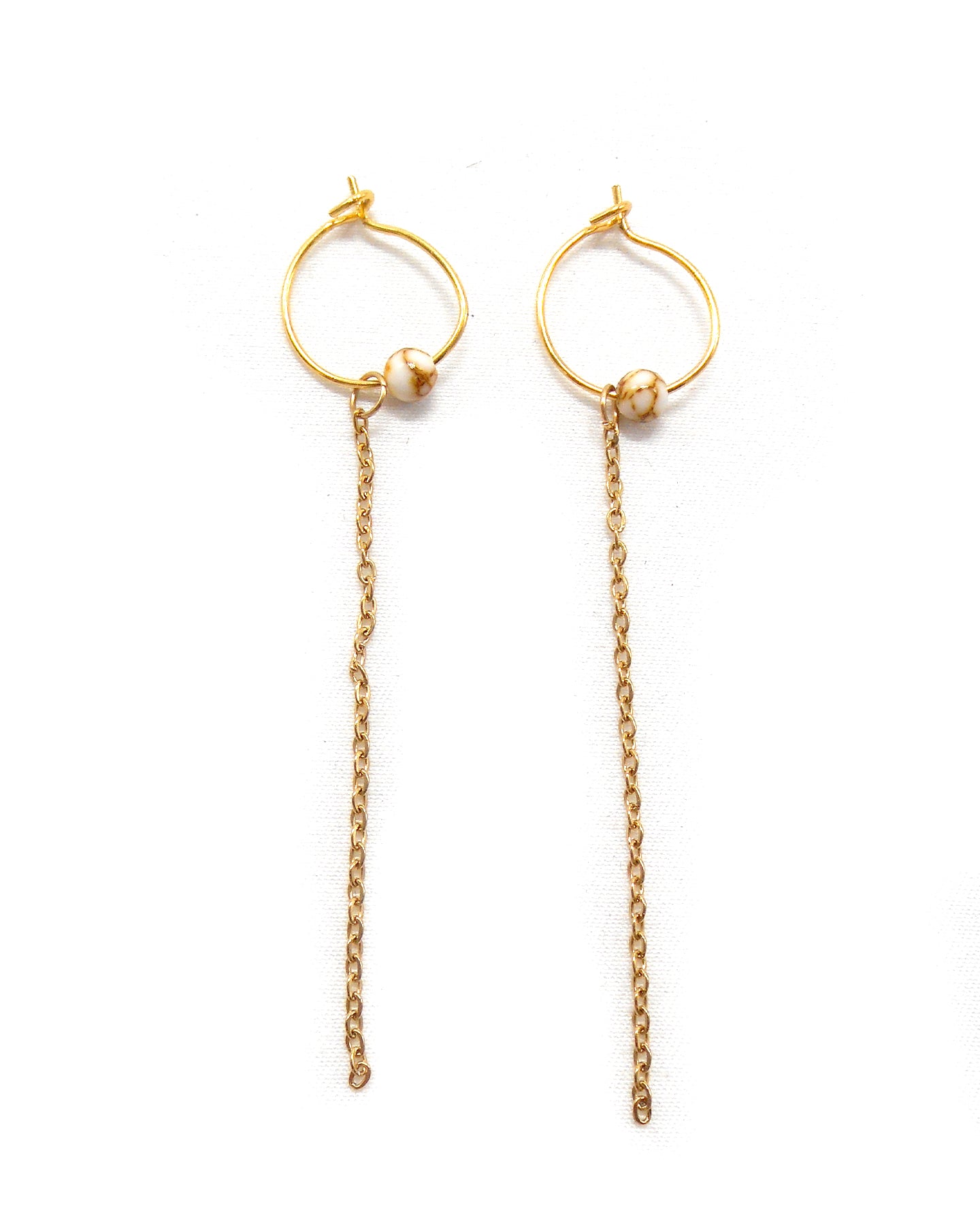 Boucles d'oreilles mini créoles longues simples - ISIA