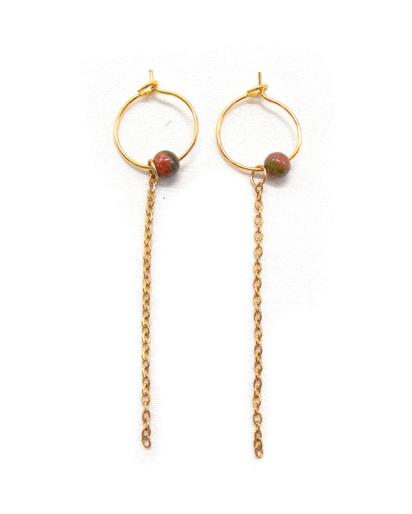 Boucles d'oreilles mini créoles longues simples - ISIA