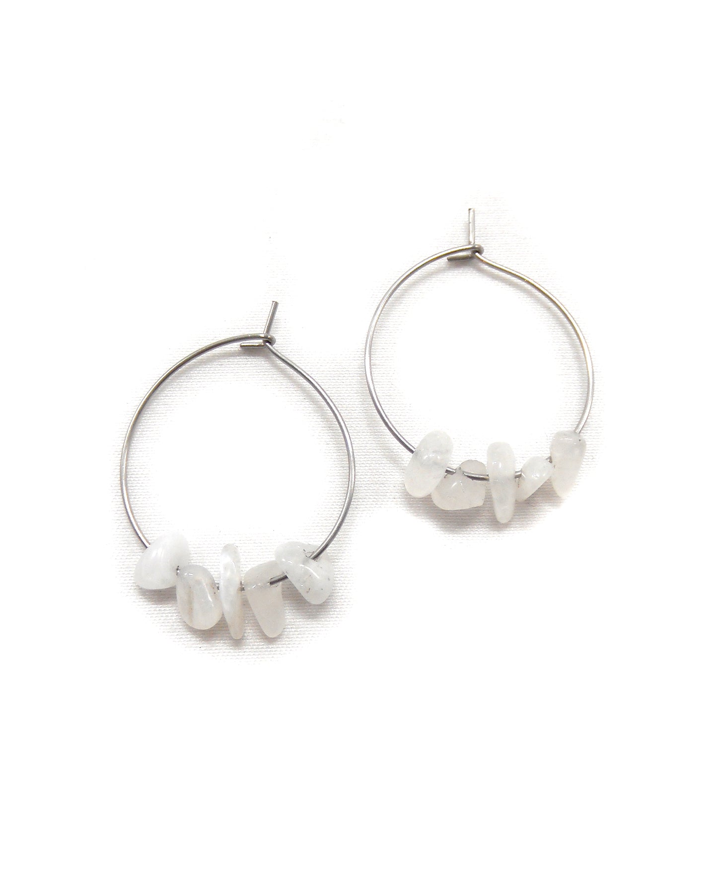 Boucles d'oreilles 5 pierres naturelles brutes - JAYA