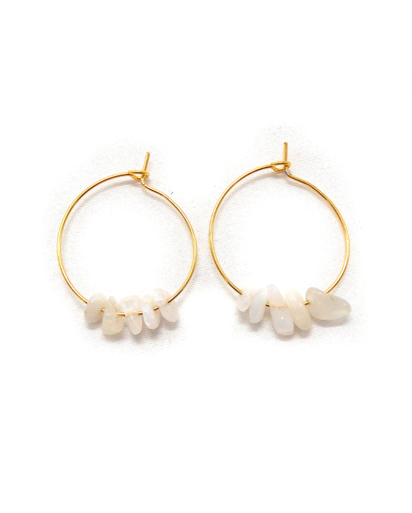 Boucles d'oreilles 5 pierres naturelles brutes - JAYA