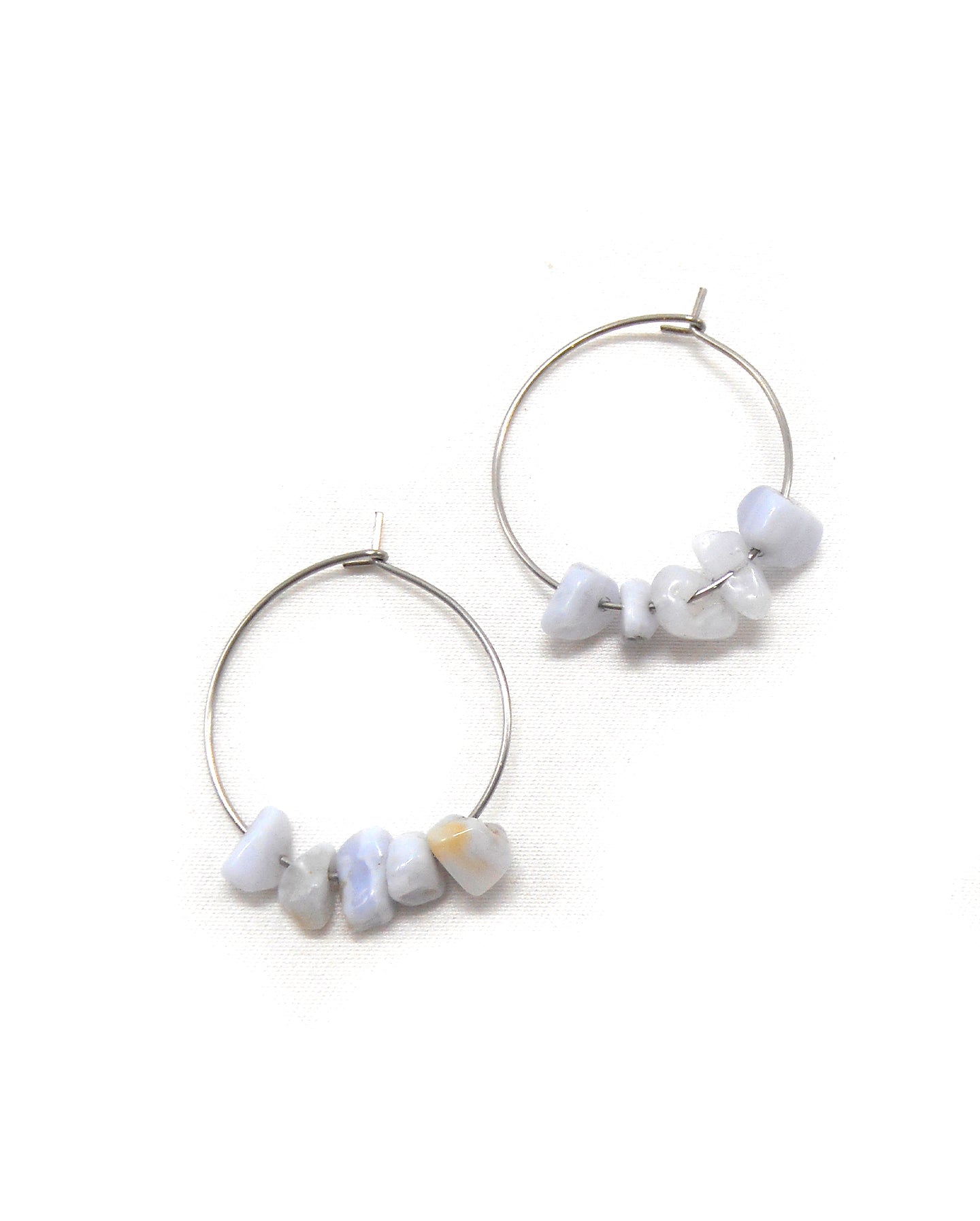 Boucles d'oreilles 5 pierres naturelles brutes - JAYA
