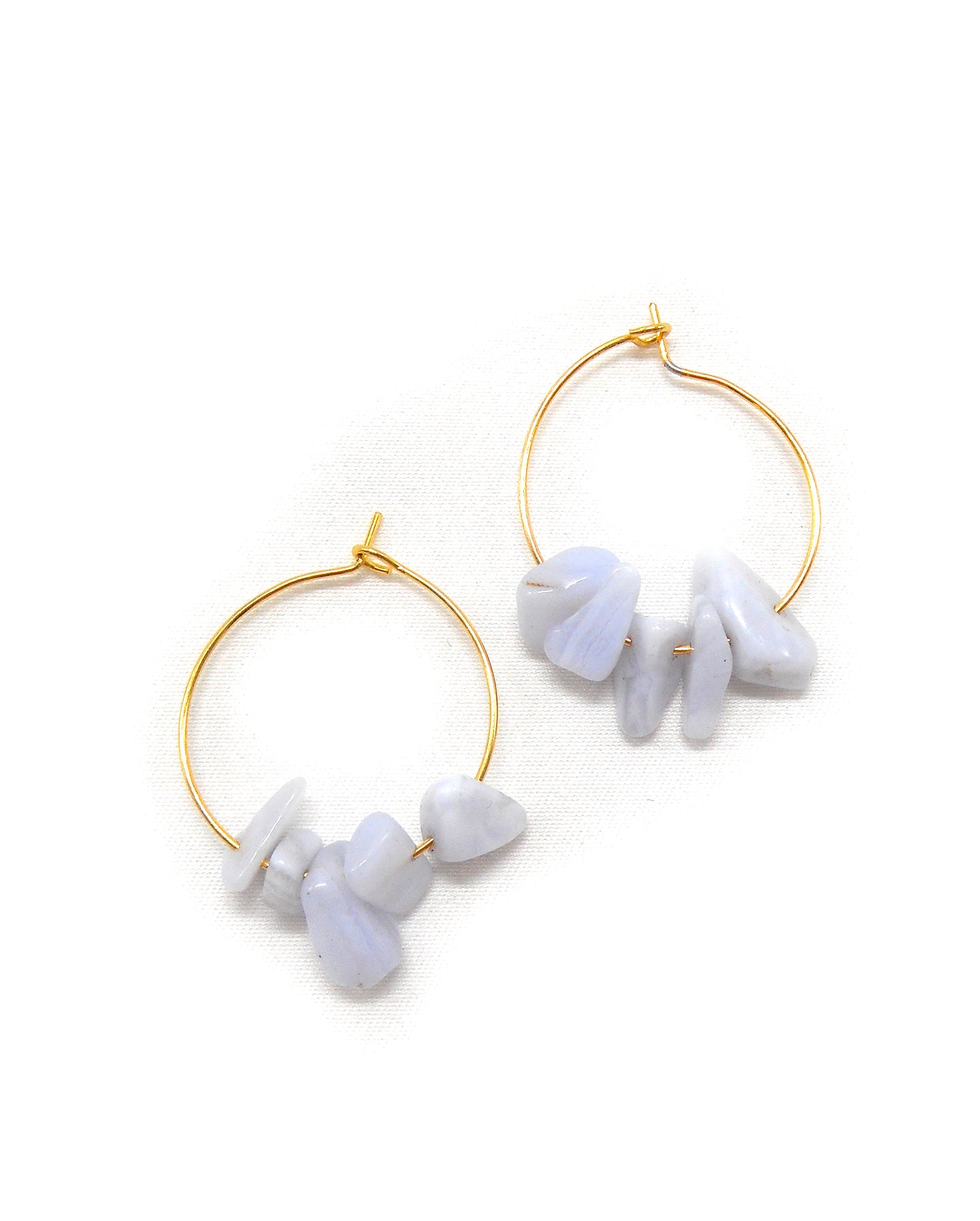 Boucles d'oreilles 5 pierres naturelles brutes - JAYA