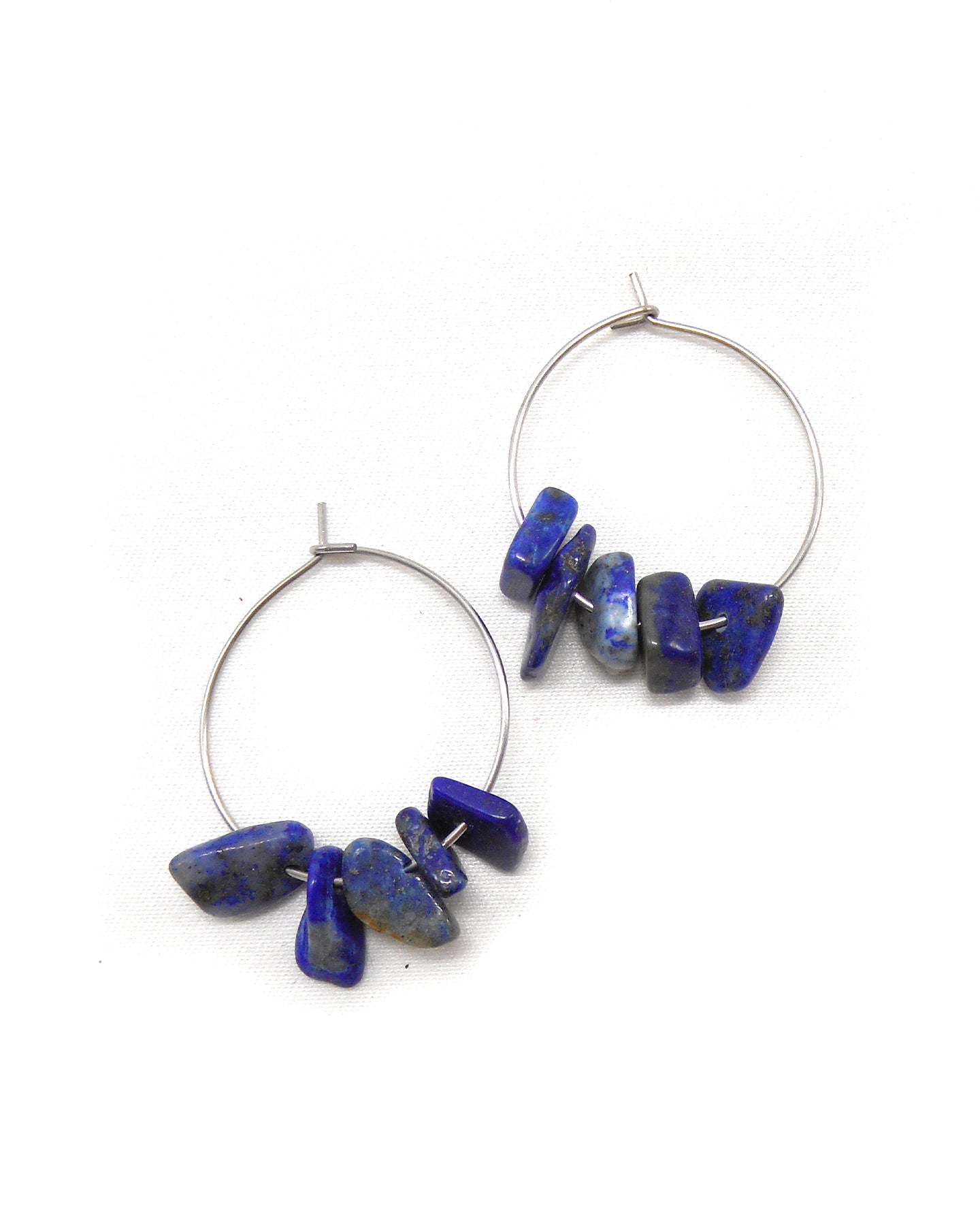 Boucles d'oreilles 5 pierres naturelles brutes - JAYA
