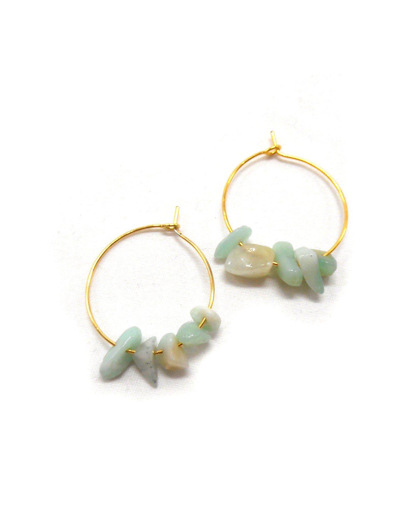 Boucles d'oreilles 5 pierres naturelles brutes - JAYA