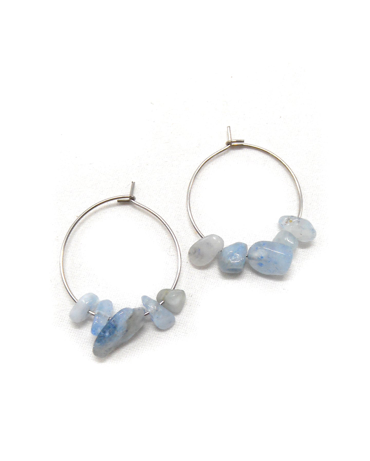 Boucles d'oreilles 5 pierres naturelles brutes - JAYA