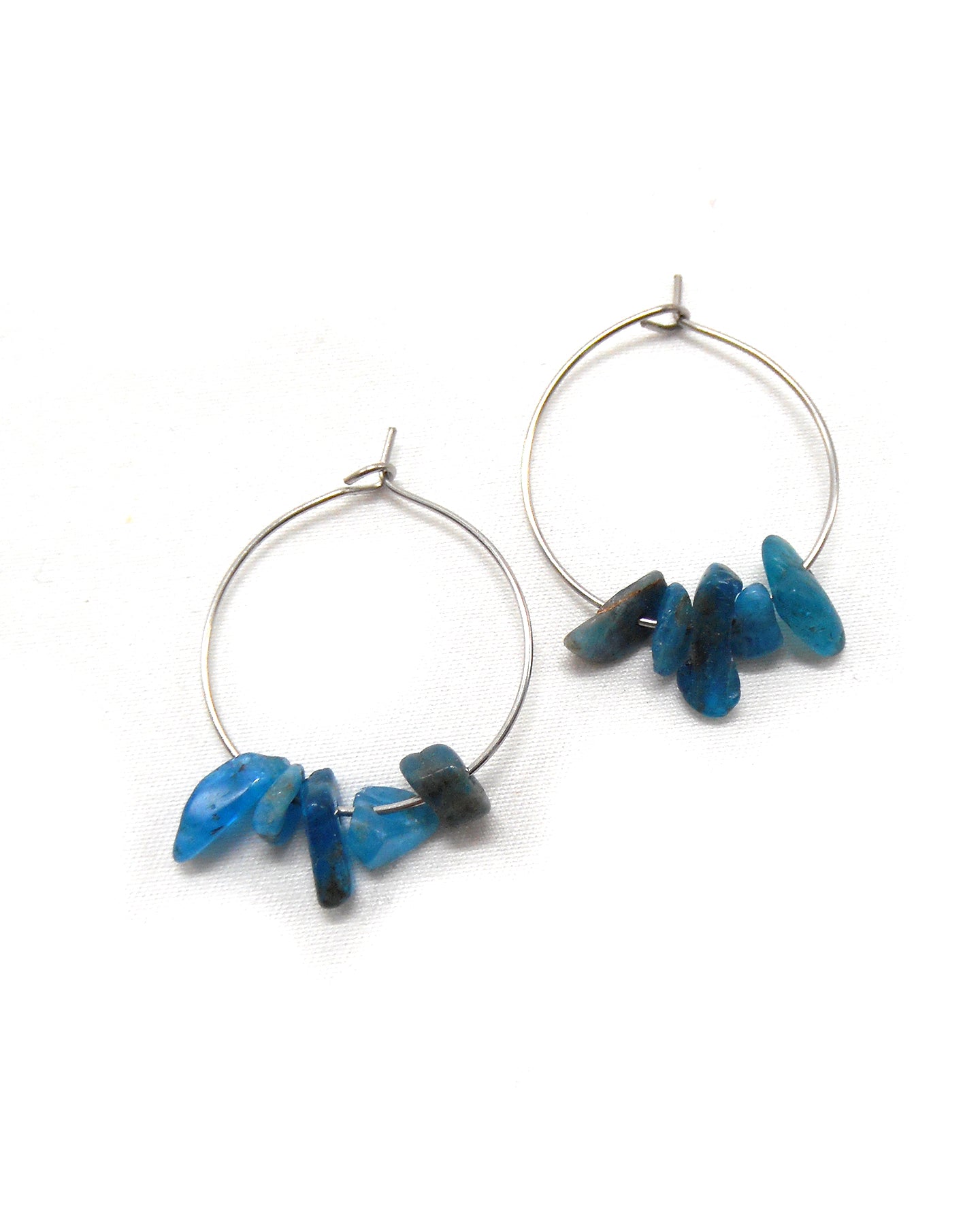 Boucles d'oreilles 5 pierres naturelles brutes - JAYA