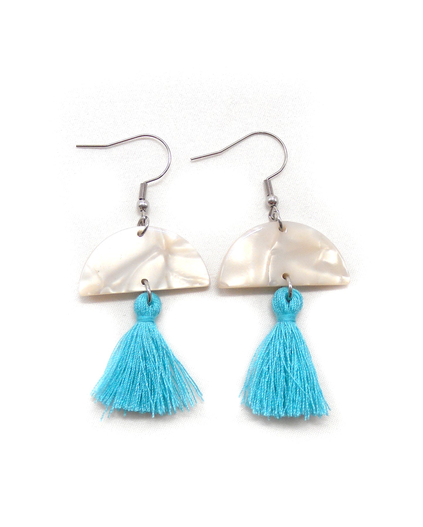 Boucles d'oreilles retro vintage bohème pompon fleur - JOANNA/JOHANNA