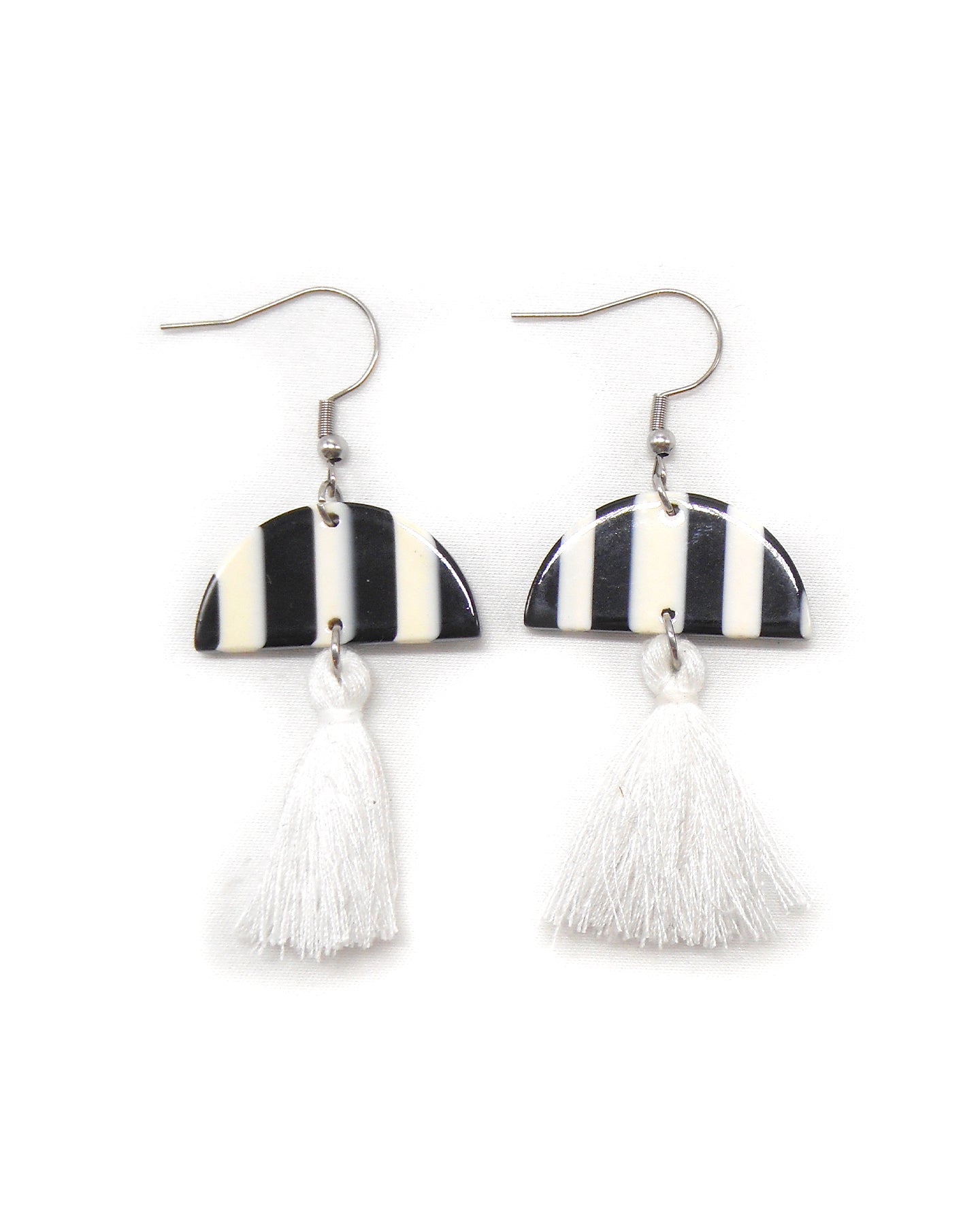 Boucles d'oreilles retro vintage bohème pompon fleur - JOANNA/JOHANNA
