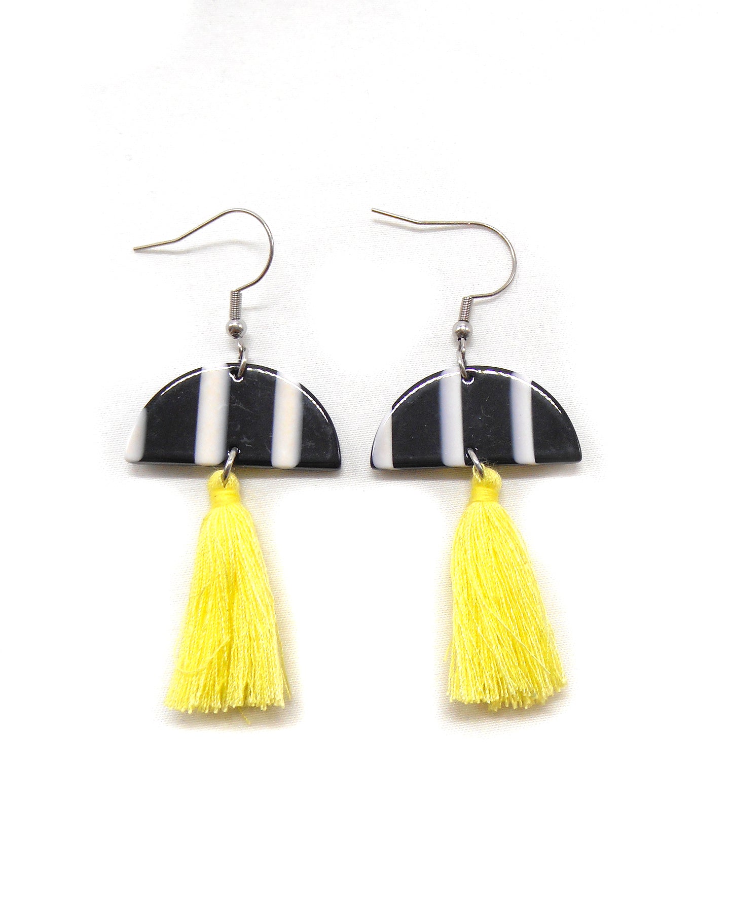 Boucles d'oreilles retro vintage bohème pompon fleur - JOANNA/JOHANNA