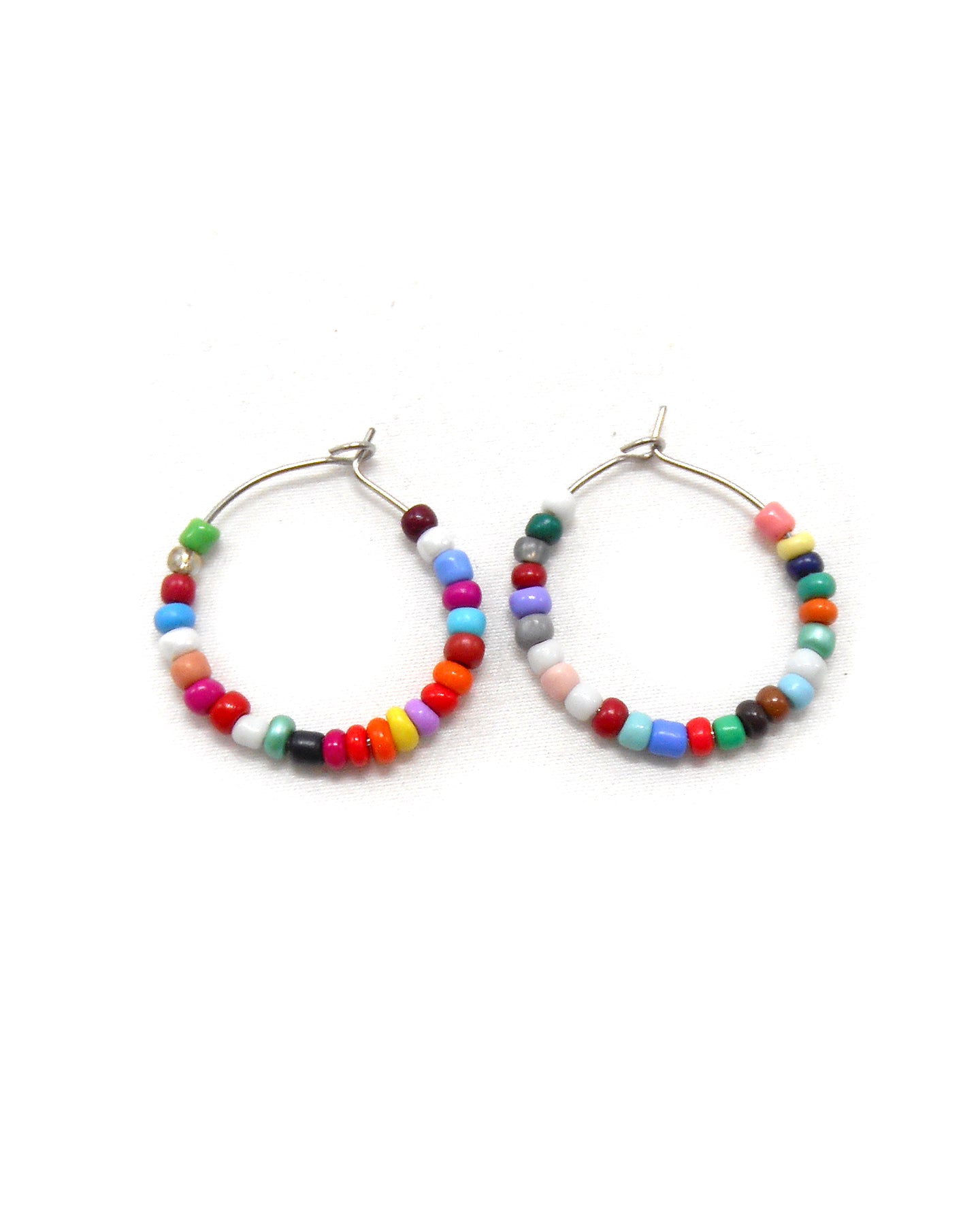 Boucles d'oreilles créoles colorées - JOIE