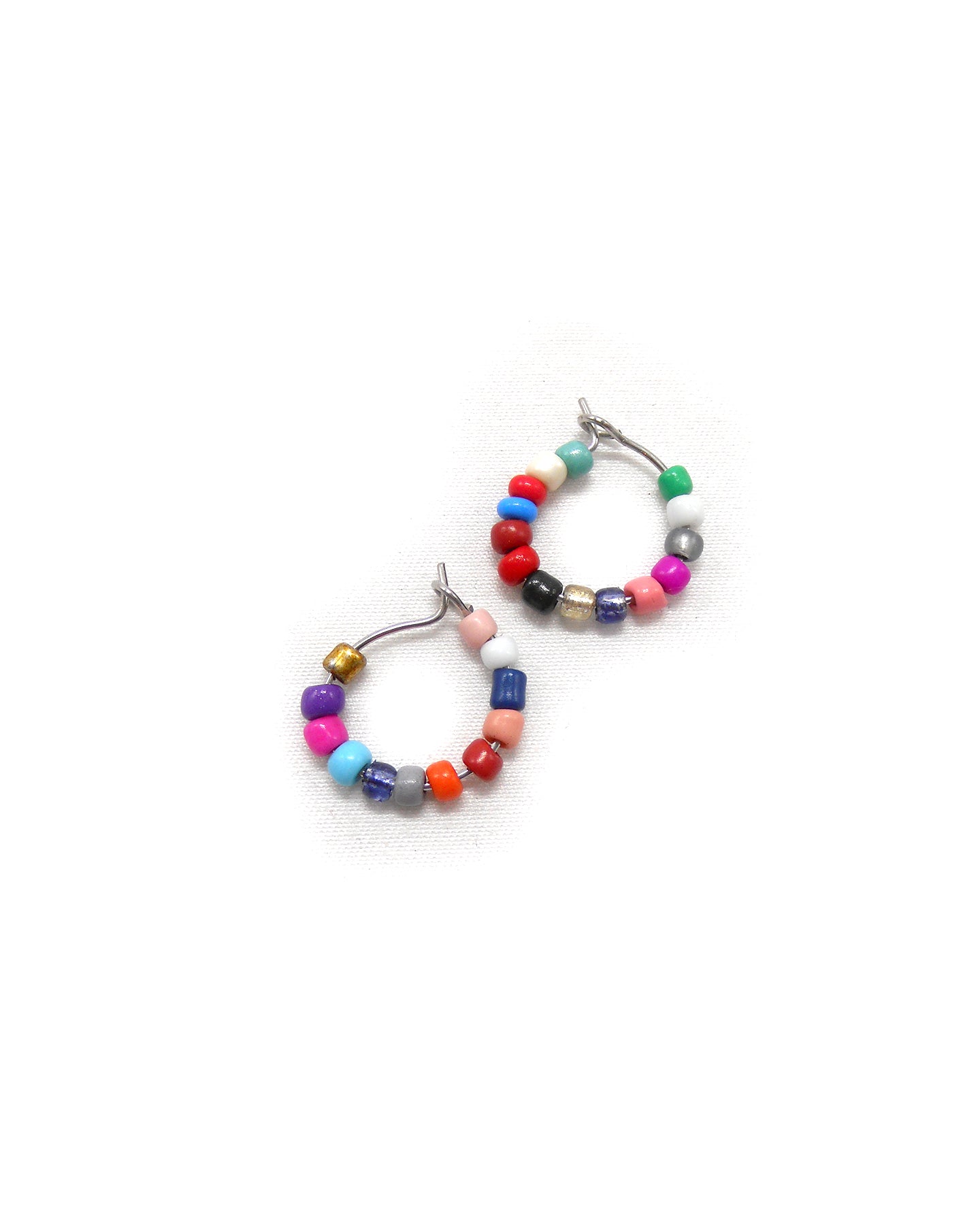 Boucles d'oreilles créoles colorées - JOIE